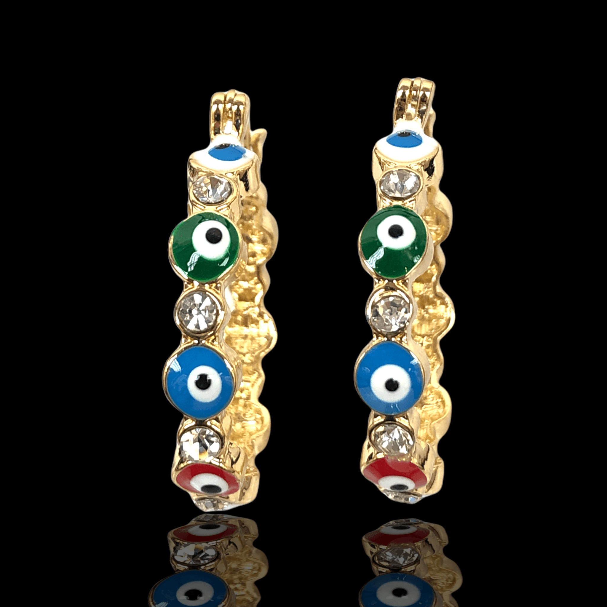 OLE 0191 -18K Gold Filled Oro Laminado EARRINGS, NEW - KUANIA