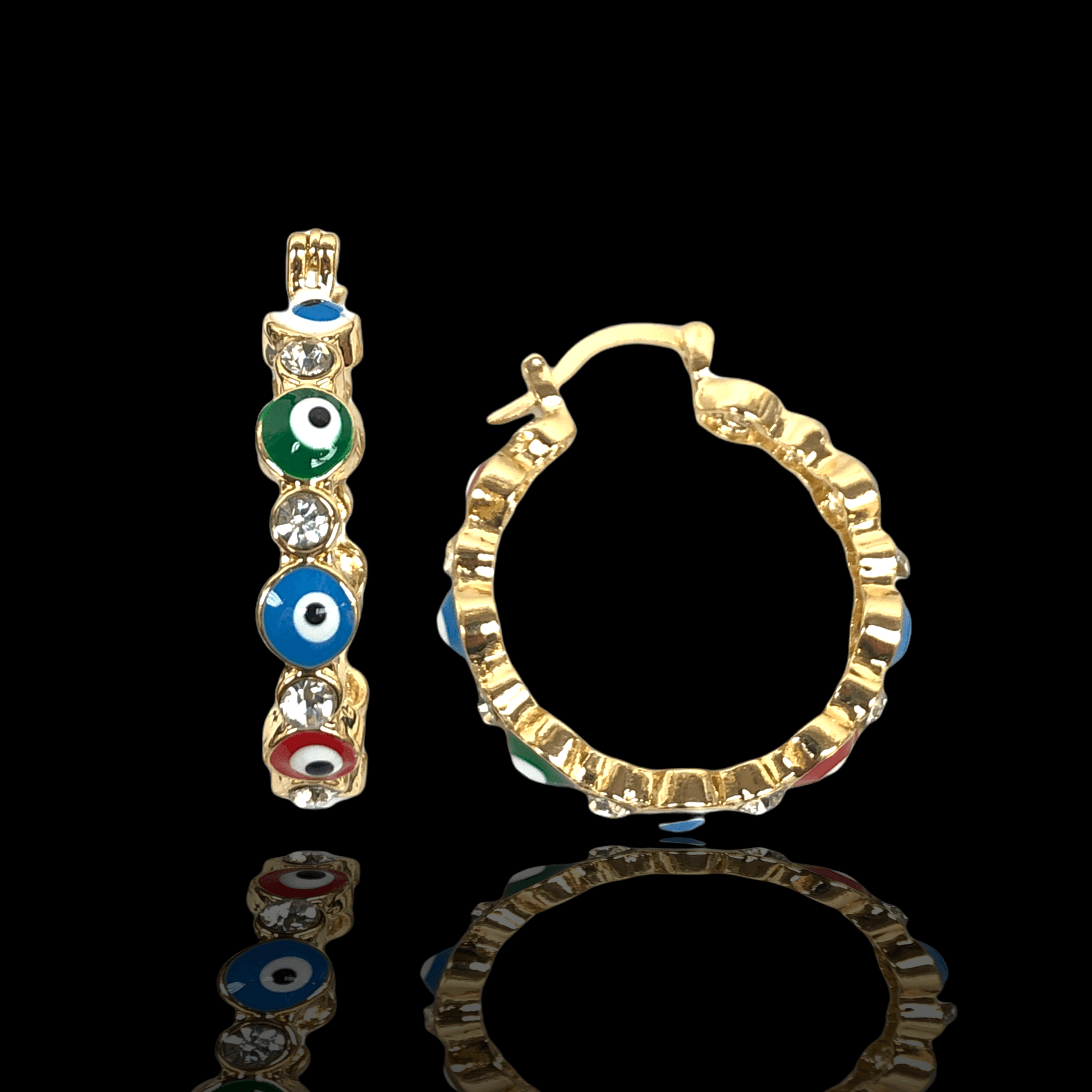 OLE 0191 -18K Gold Filled Oro Laminado EARRINGS, NEW - KUANIA