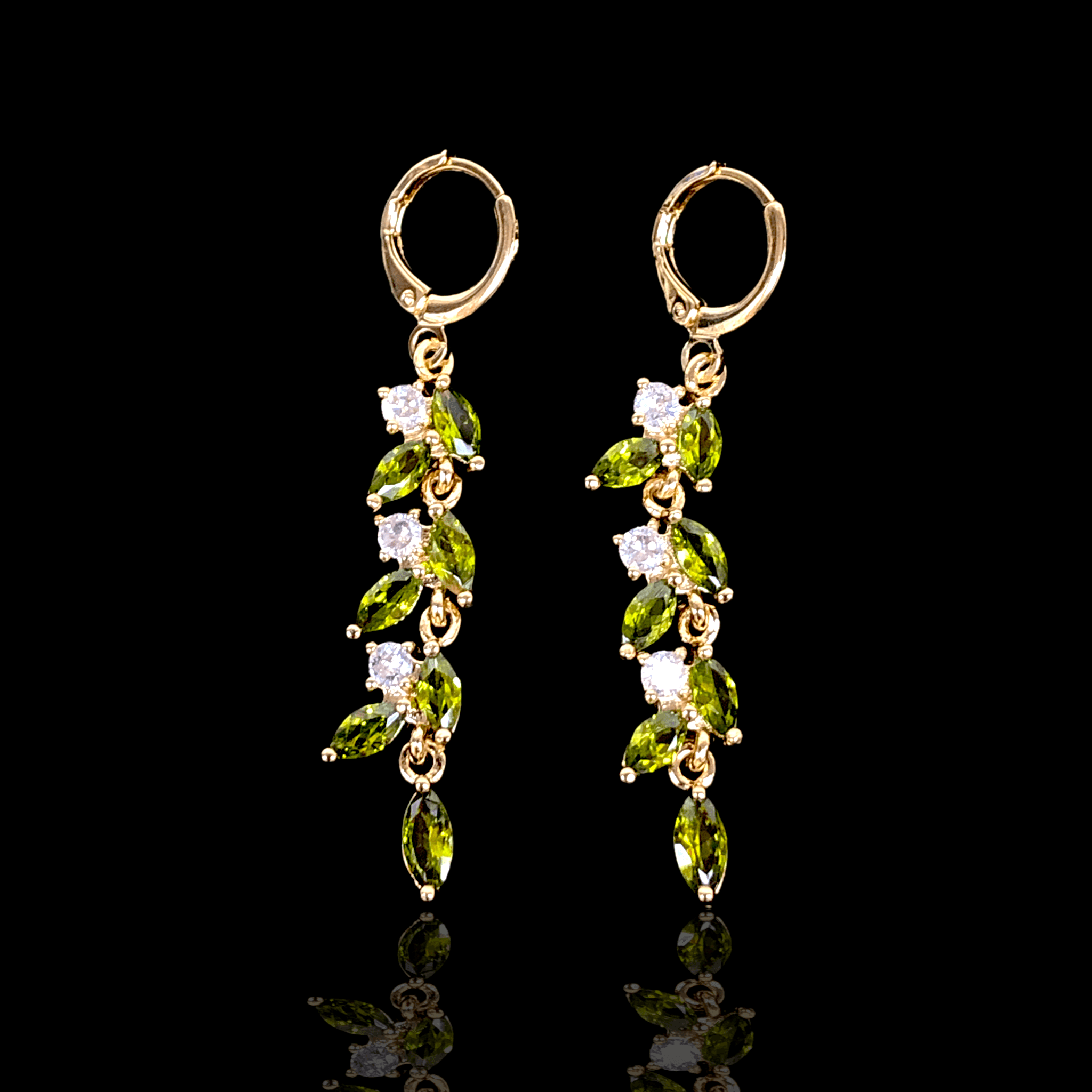 OLE 0195 -18K Gold Filled Oro Laminado EARRINGS, NEW - KUANIA