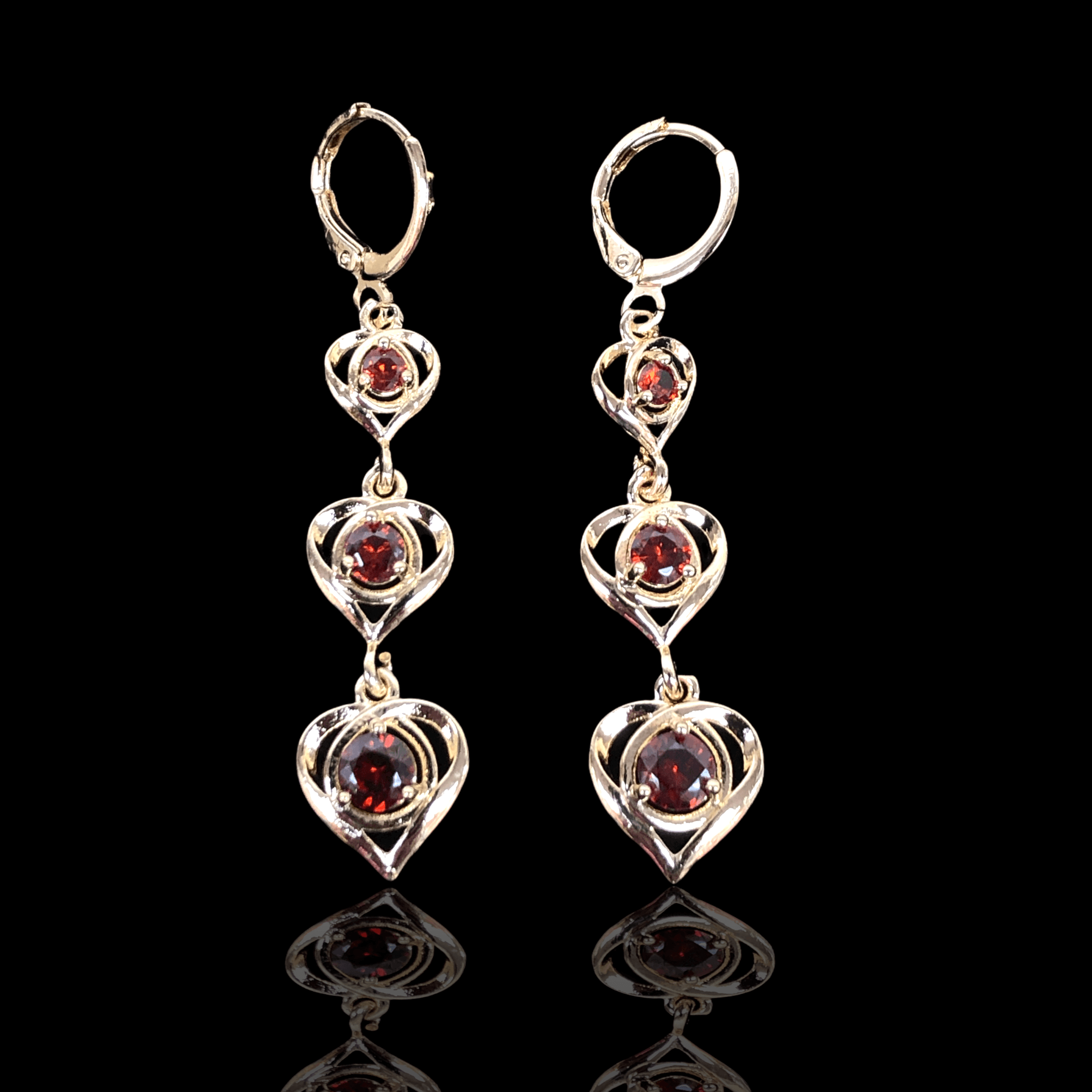 OLE 0197 -18K Gold Filled Oro Laminado EARRINGS, NEW - KUANIA