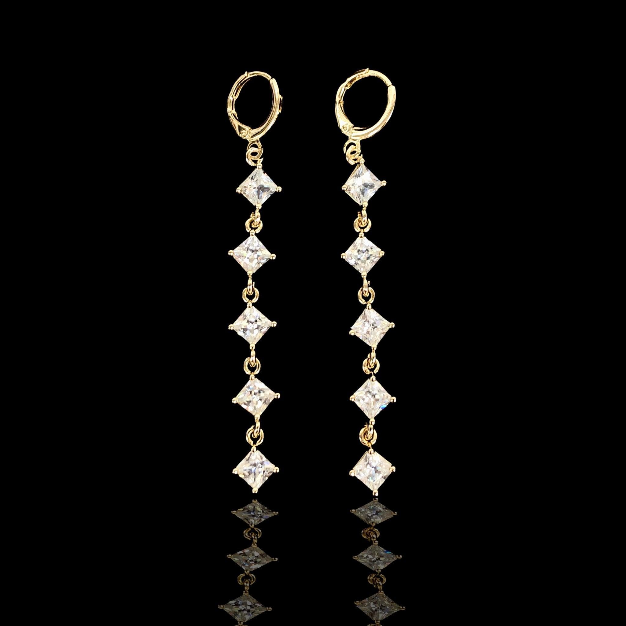 OLE 0199 -18K Gold Filled Oro Laminado EARRINGS, NEW - KUANIA