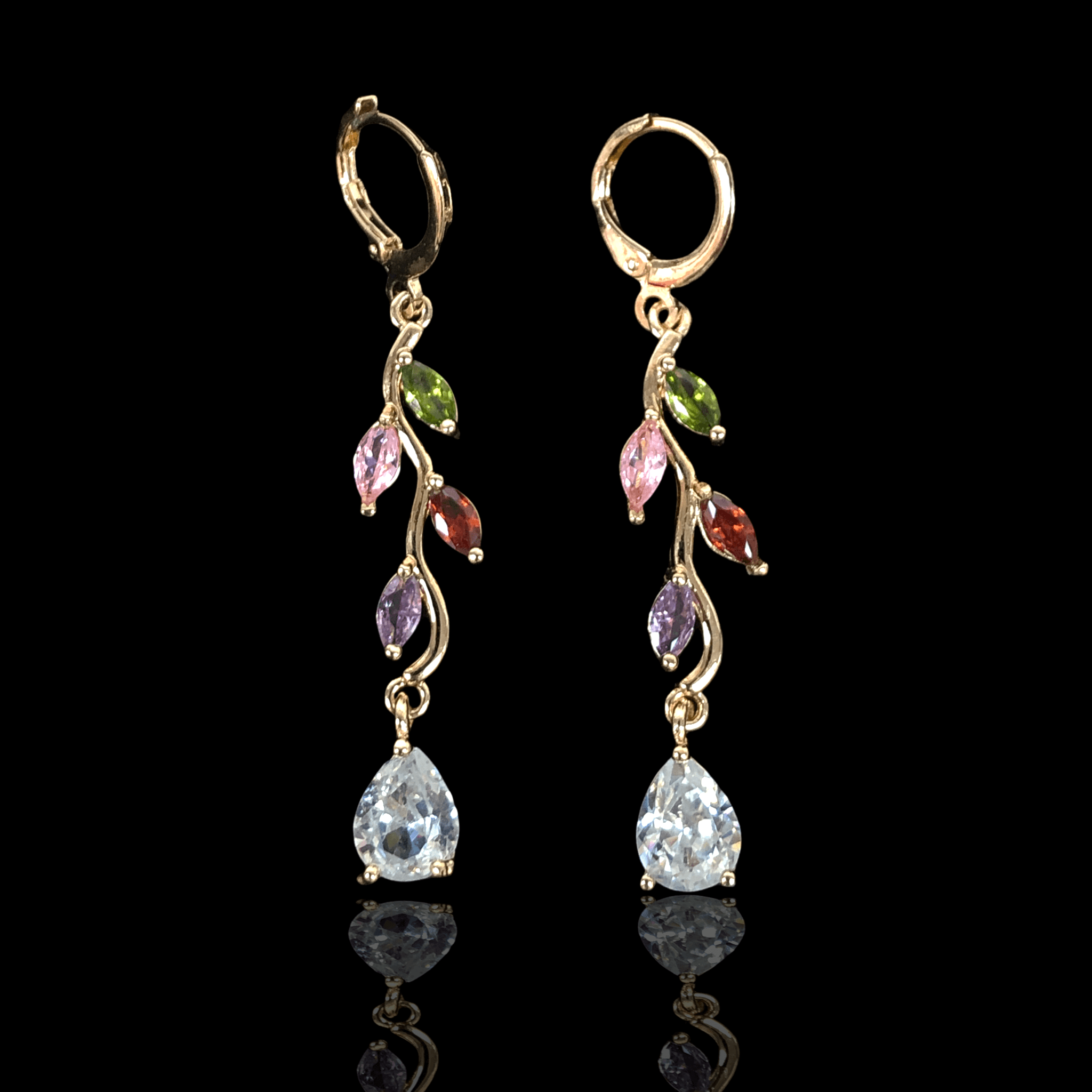 OLE 0200 -18K Gold Filled Oro Laminado EARRINGS, NEW - KUANIA