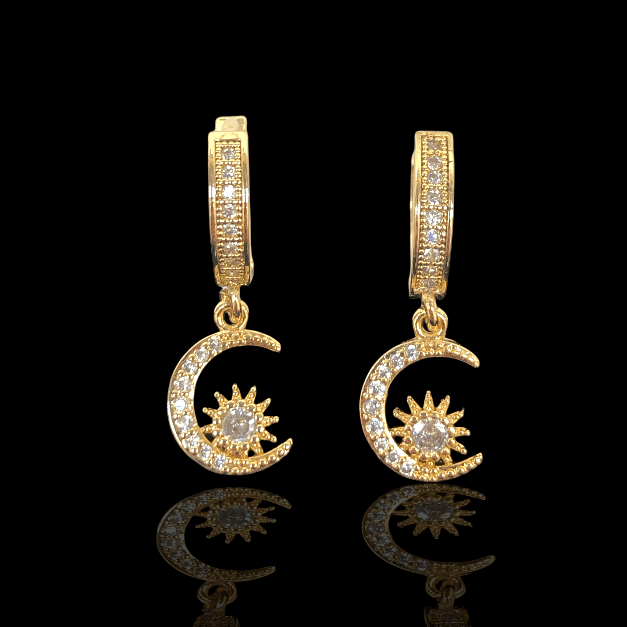 OLE 0202 -18K Gold Filled Oro Laminado EARRINGS, NEW - KUANIA