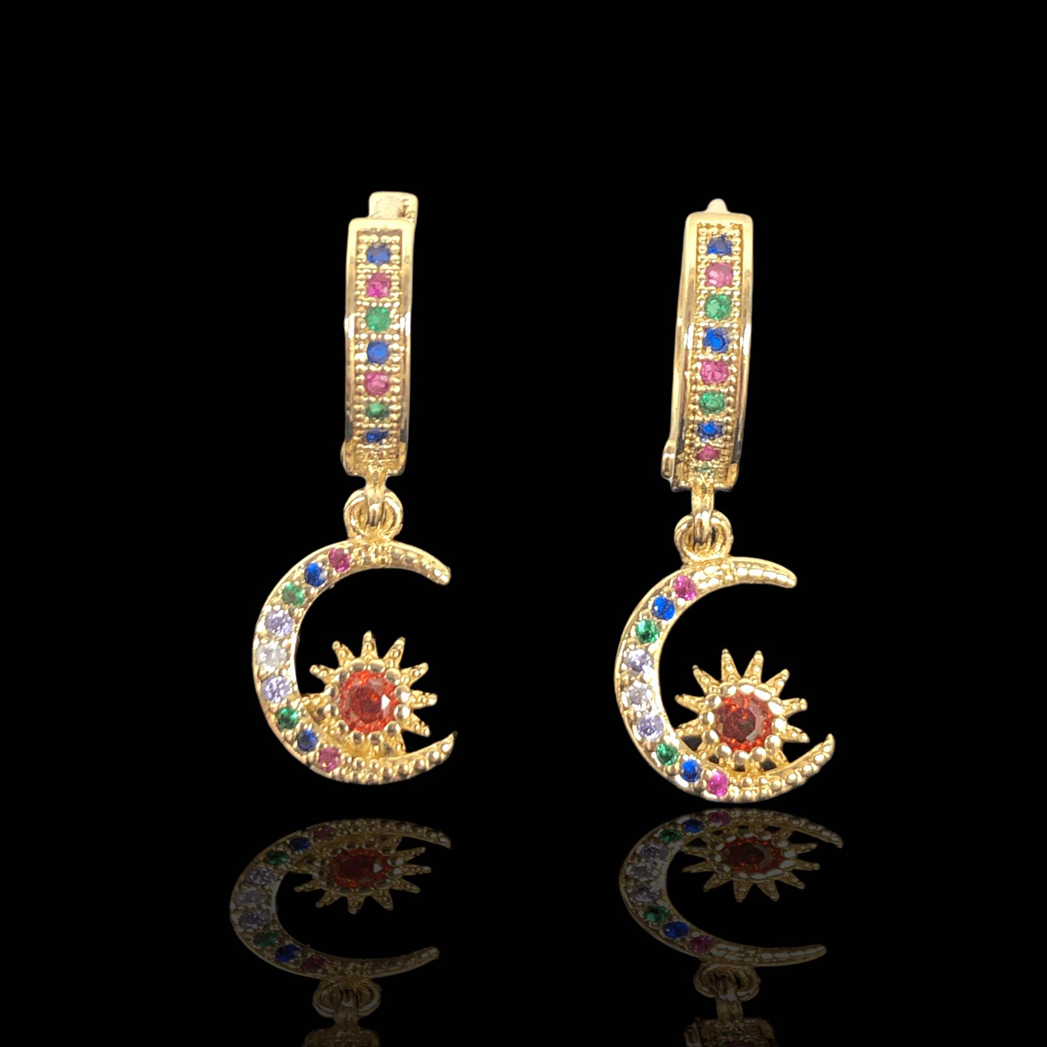 OLE 0202 -18K Gold Filled Oro Laminado EARRINGS, NEW - KUANIA