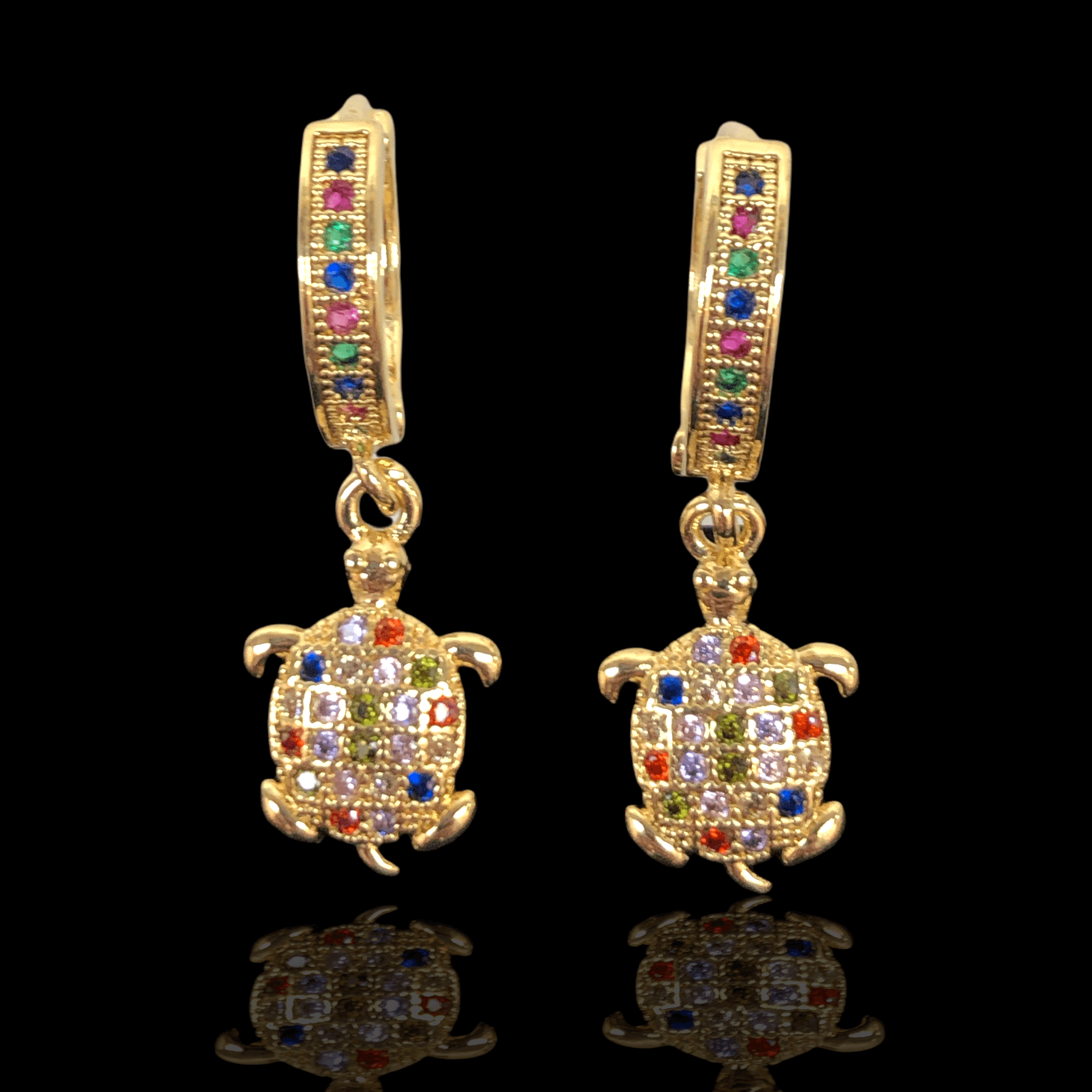 OLE 0204 -18K Gold Filled Oro Laminado EARRINGS, NEW - KUANIA