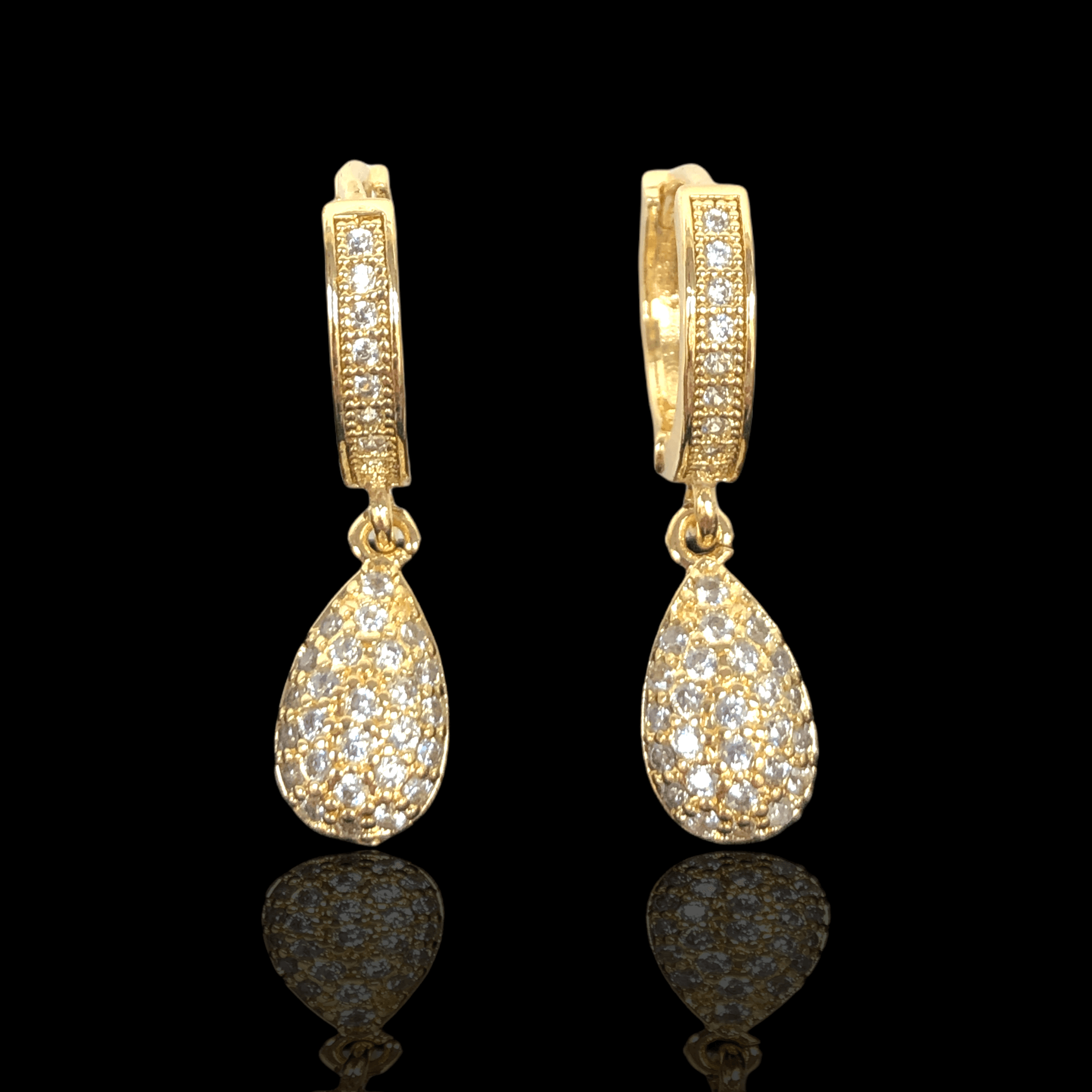 OLE 0206 -18K Gold Filled Oro Laminado EARRINGS, NEW - KUANIA