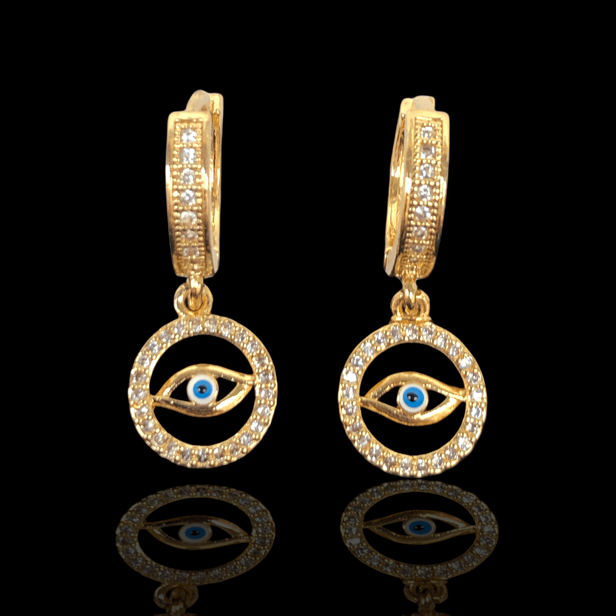 OLE 0208 -18K Gold Filled Oro Laminado EARRINGS, NEW - KUANIA