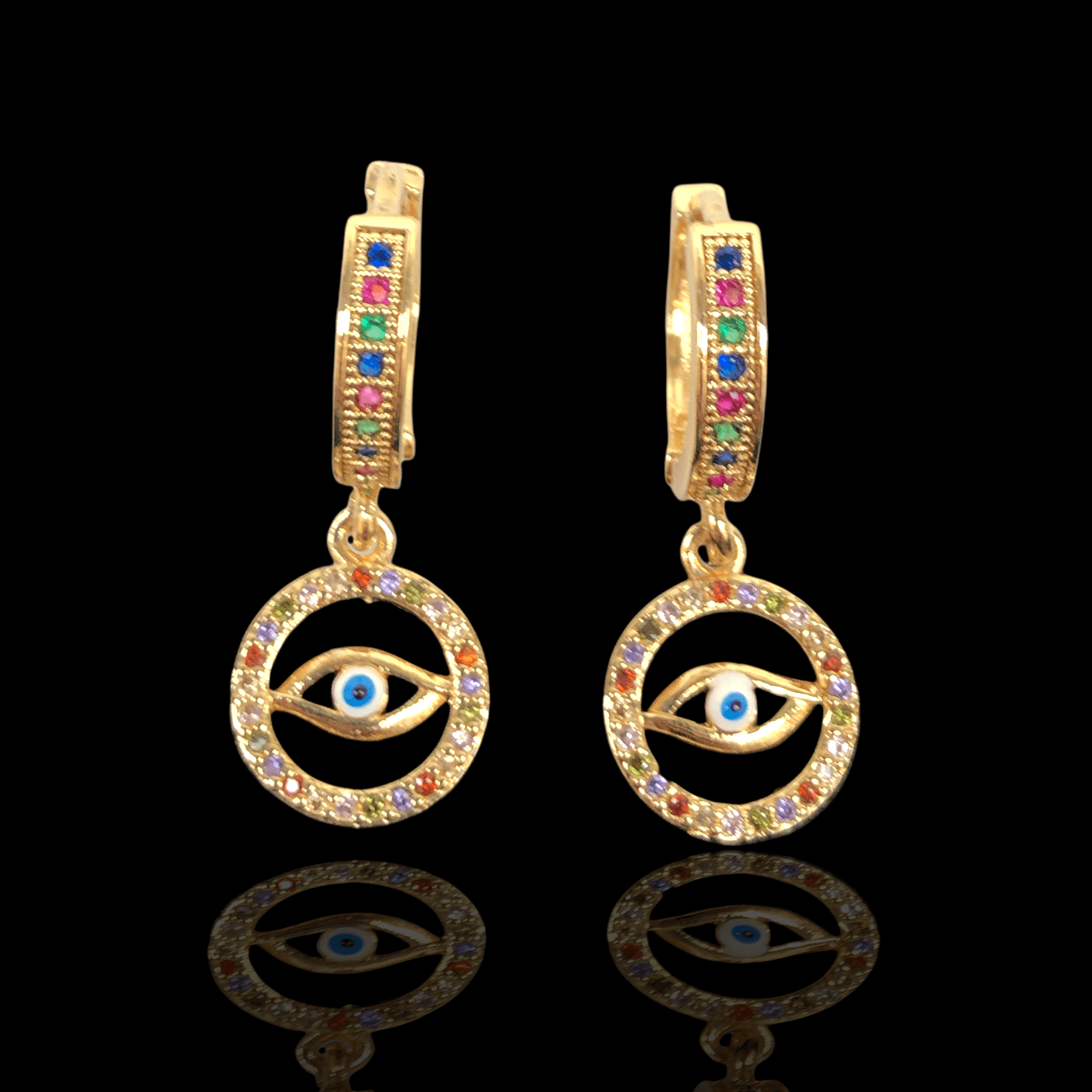 OLE 0208 -18K Gold Filled Oro Laminado EARRINGS, NEW - KUANIA