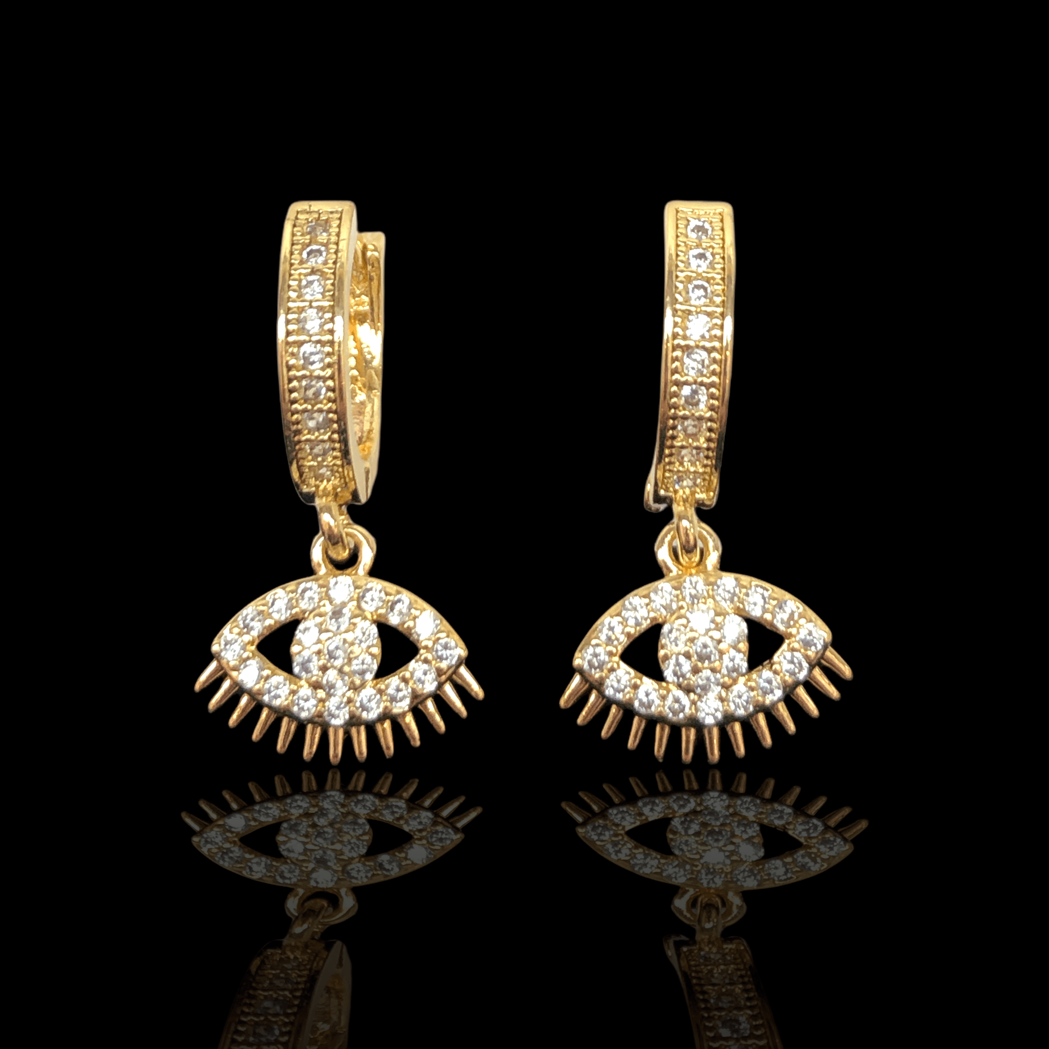 OLE 0211 -18K Gold Filled Oro Laminado EARRINGS, NEW - KUANIA