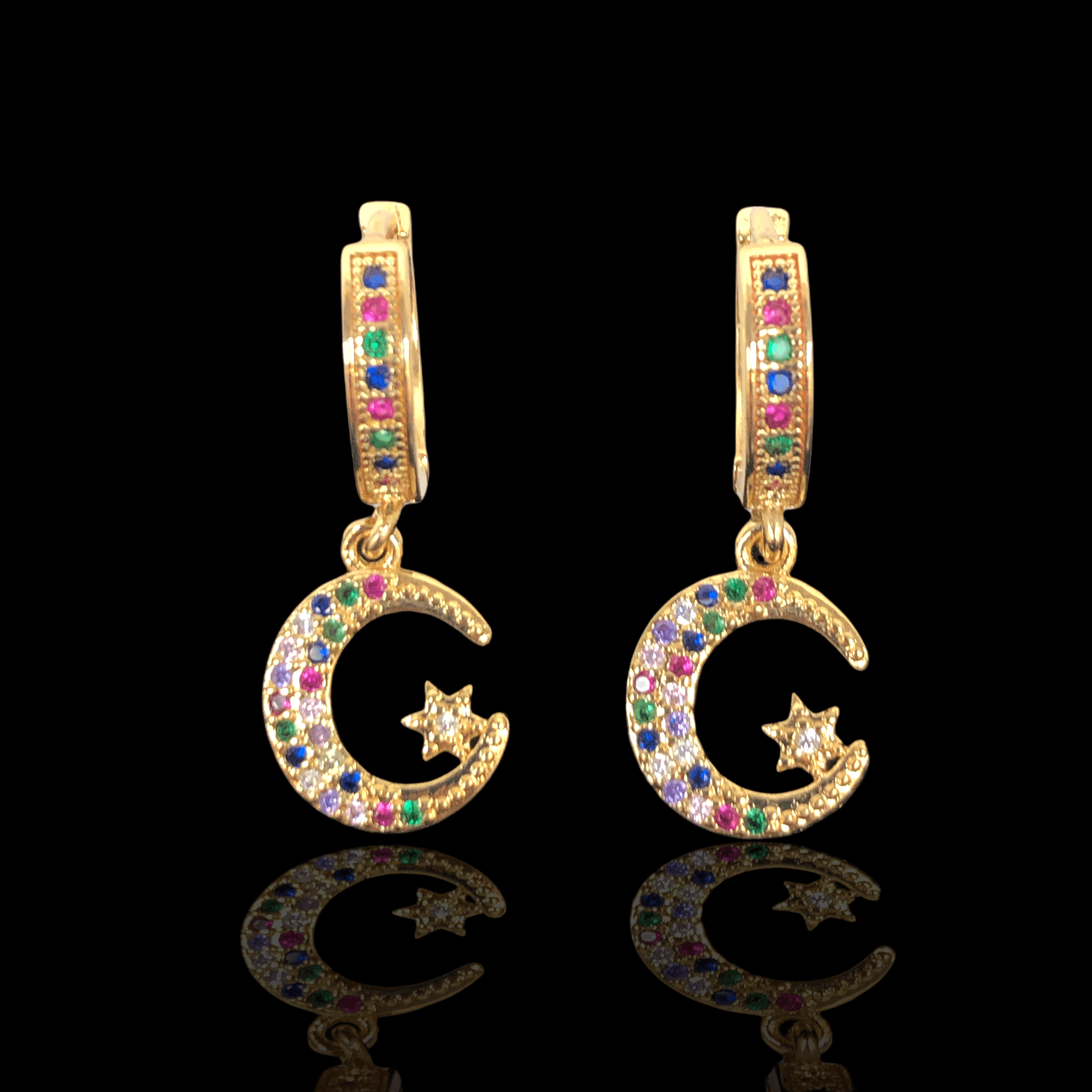 OLE 0213 -18K Gold Filled Oro Laminado EARRINGS, NEW - KUANIA