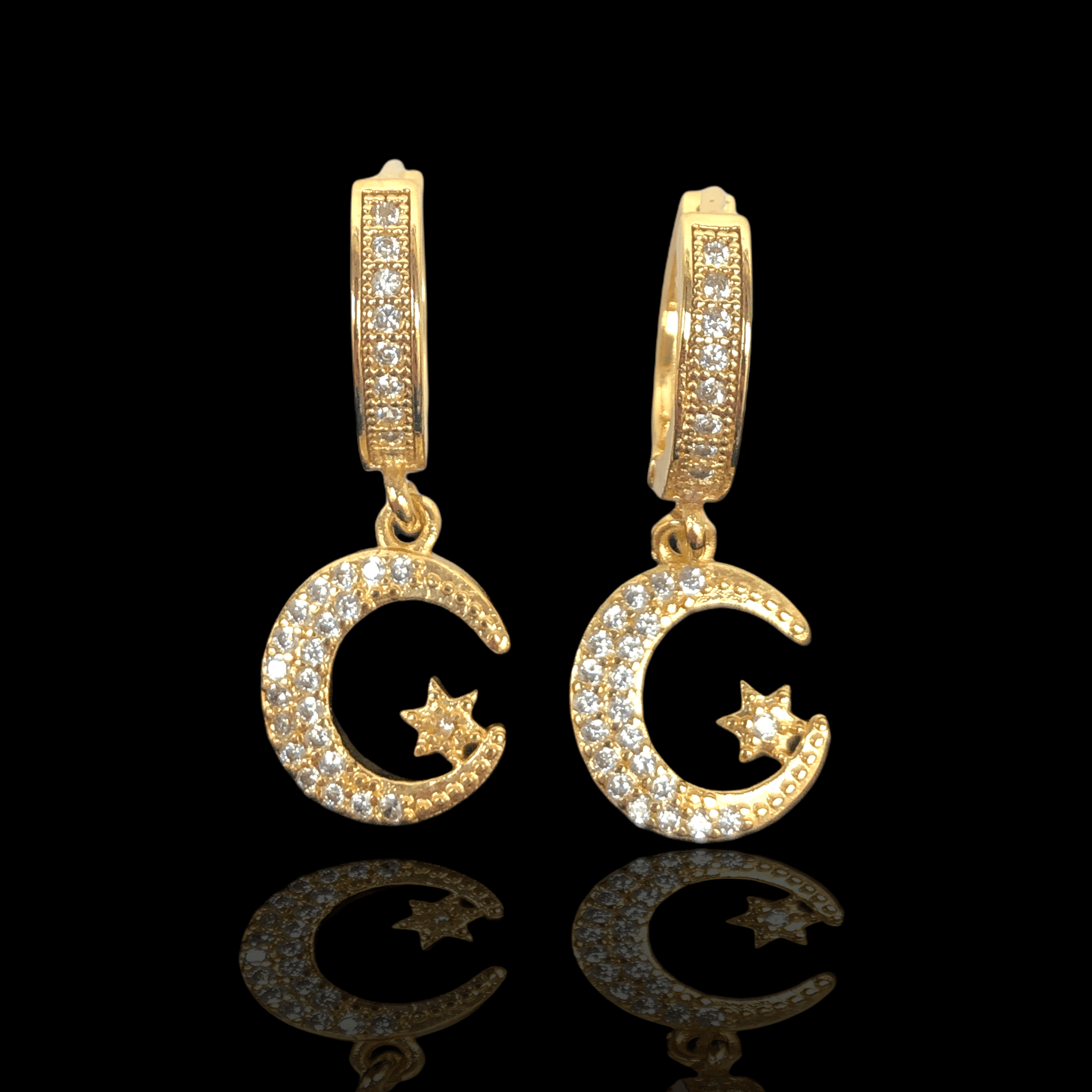 OLE 0213 -18K Gold Filled Oro Laminado EARRINGS, NEW - KUANIA
