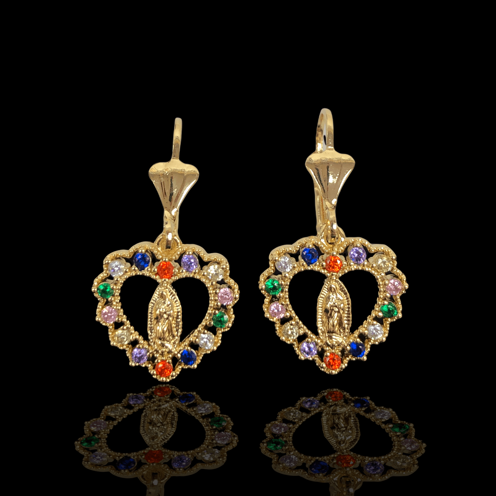 OLE 0215 -18K Gold Filled Oro Laminado EARRINGS, NEW - KUANIA