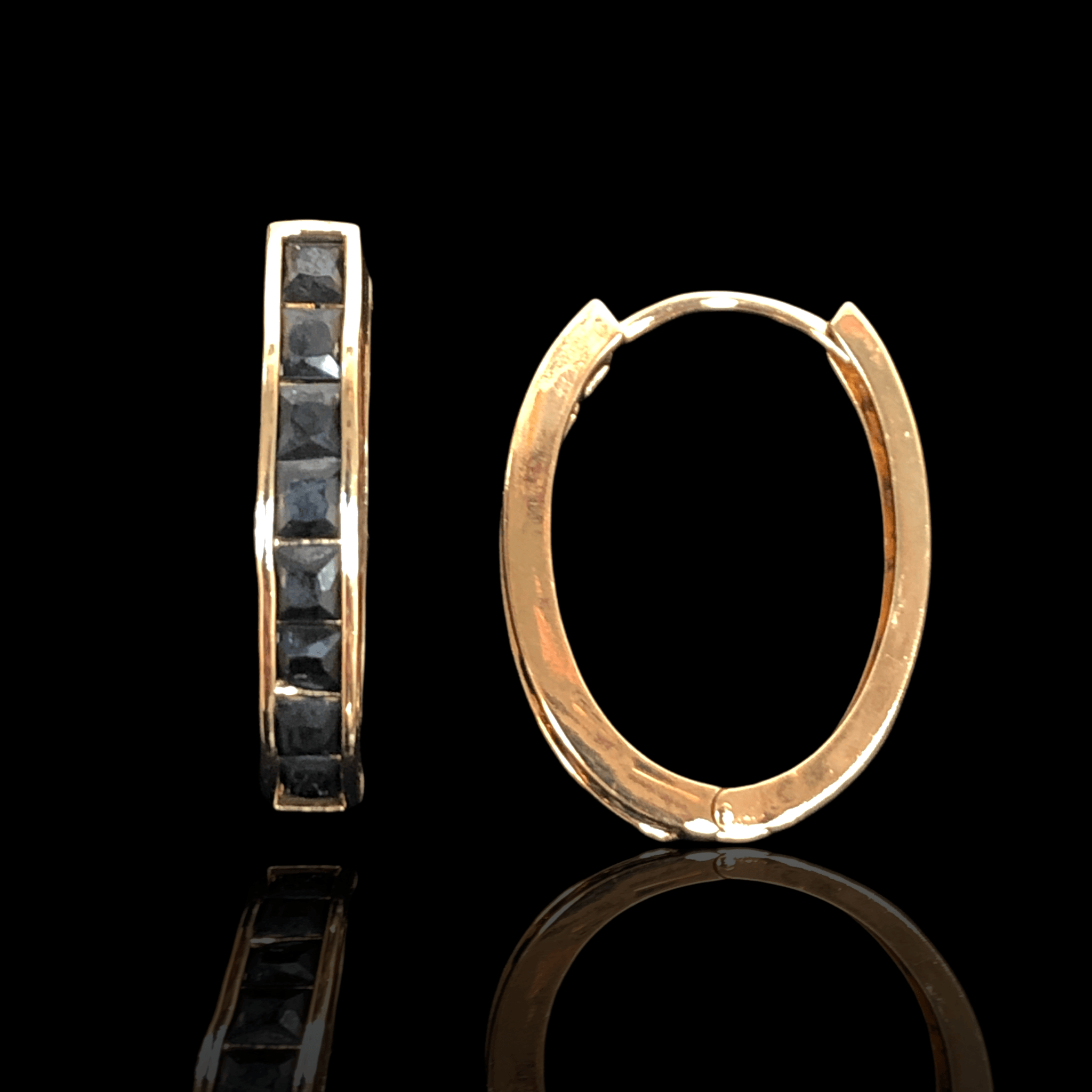 OLE 0216 -18K Gold Filled Oro Laminado EARRINGS, NEW - KUANIA