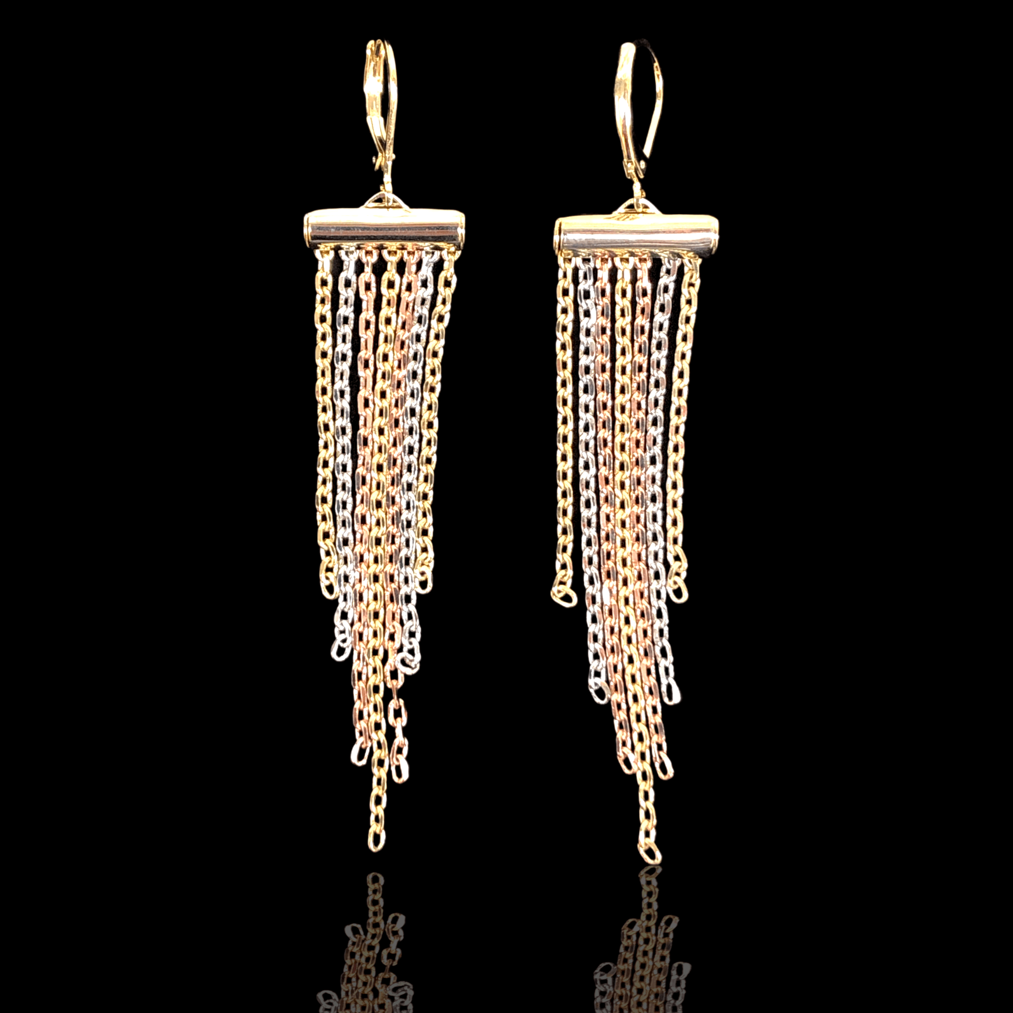 OLE 0217 -18K Gold Filled Oro Laminado EARRINGS, NEW - KUANIA