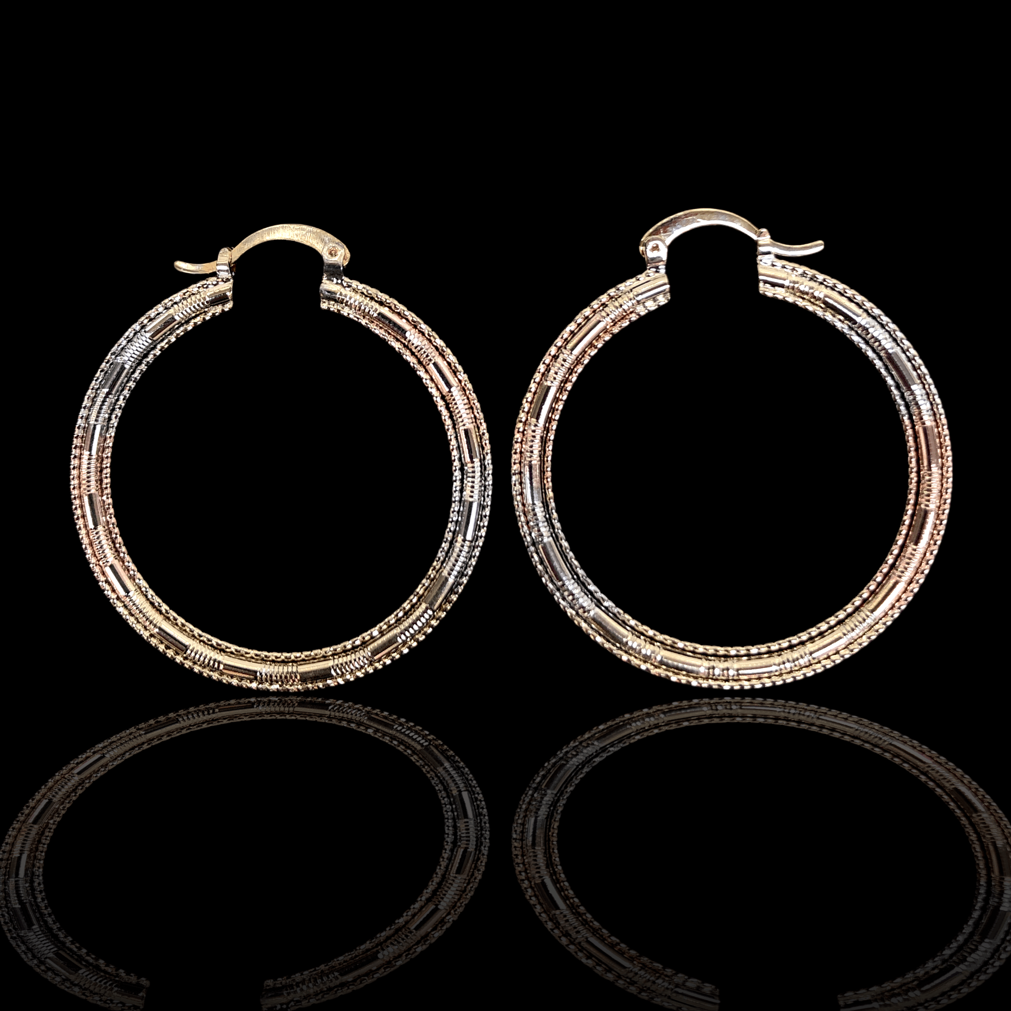 OLE 0220 -18K Gold Filled Oro Laminado EARRINGS, NEW - KUANIA