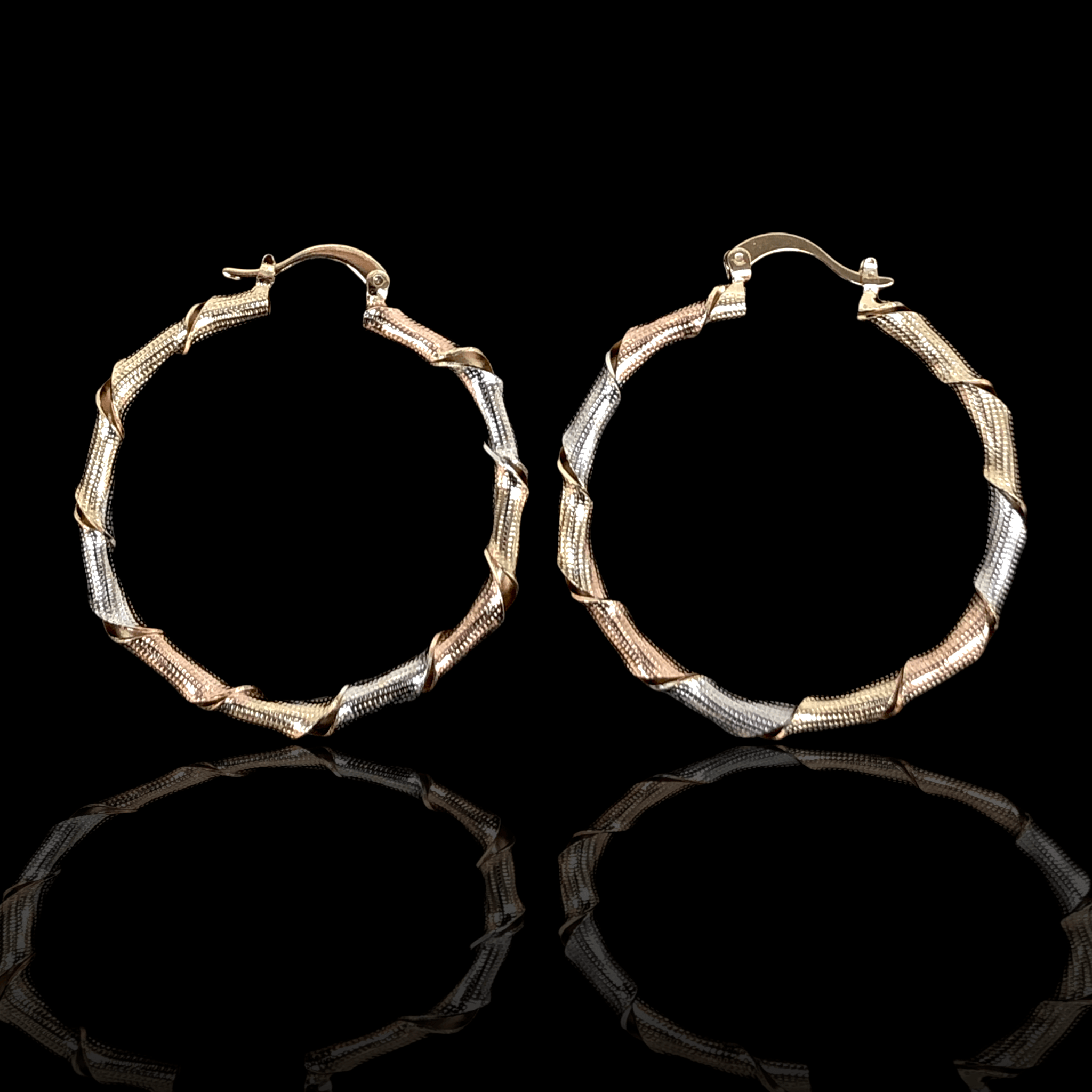 OLE 0225 -18K Gold Filled Oro Laminado EARRINGS, NEW - KUANIA