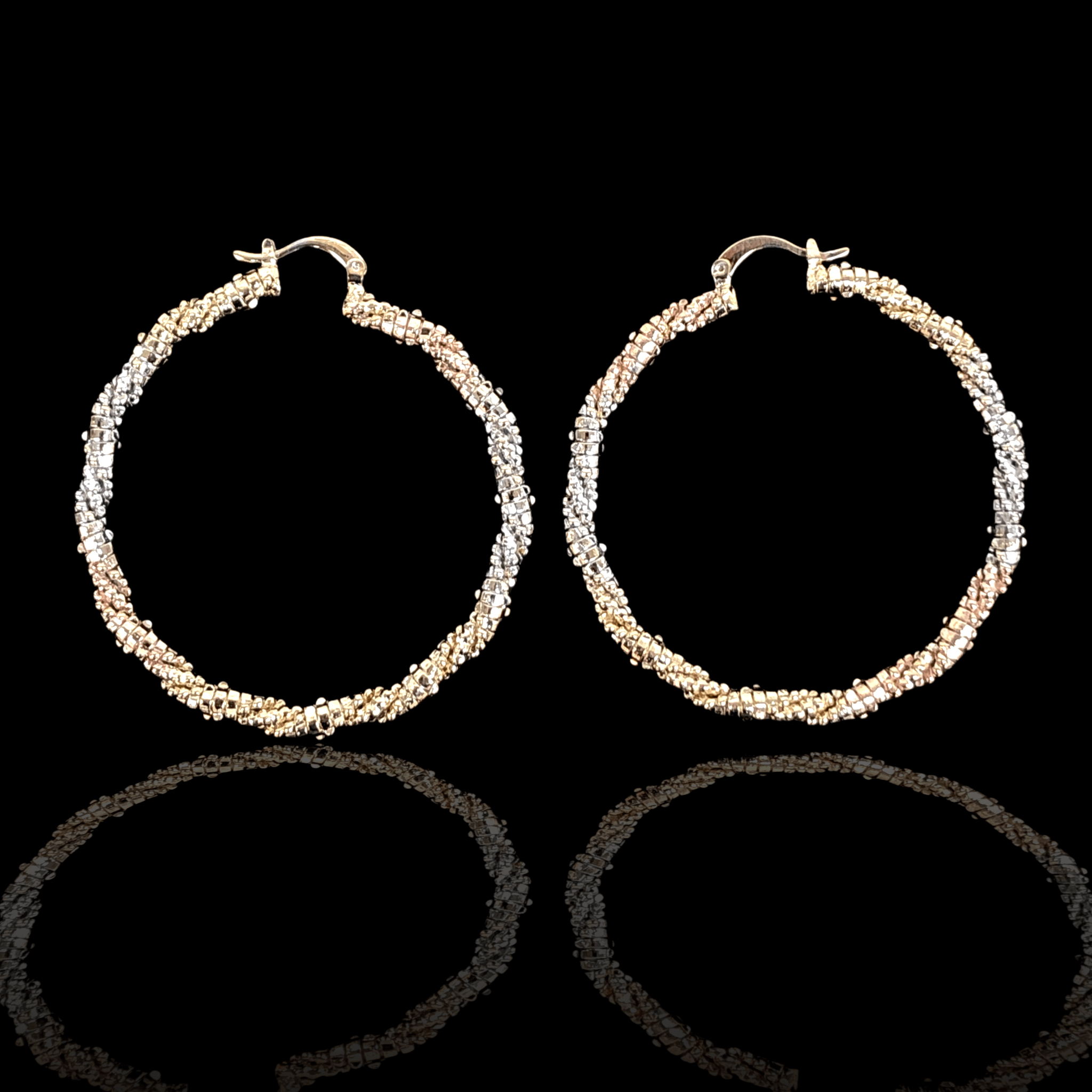 OLE 0226 -18K Gold Filled Oro Laminado EARRINGS, NEW - KUANIA