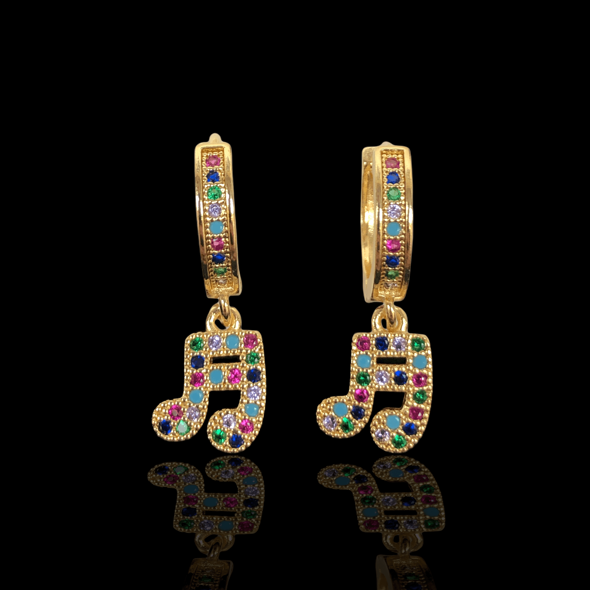 OLE 0228 -18K Gold Filled Oro Laminado EARRINGS, NEW - KUANIA