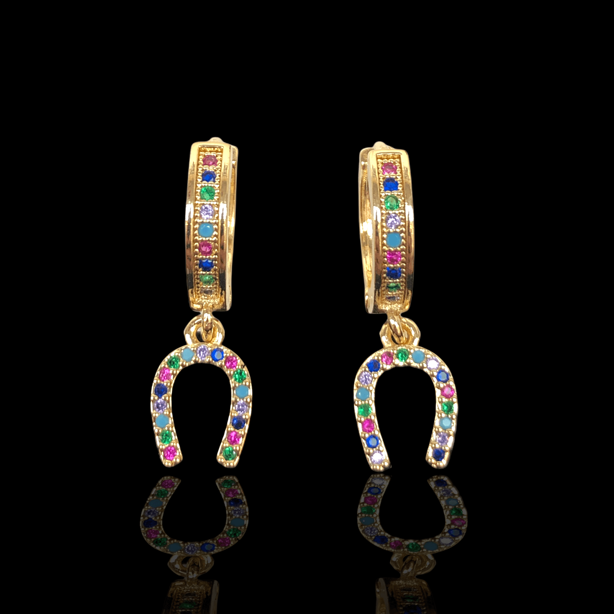 OLE 0230 -18K Gold Filled Oro Laminado EARRINGS, NEW - KUANIA