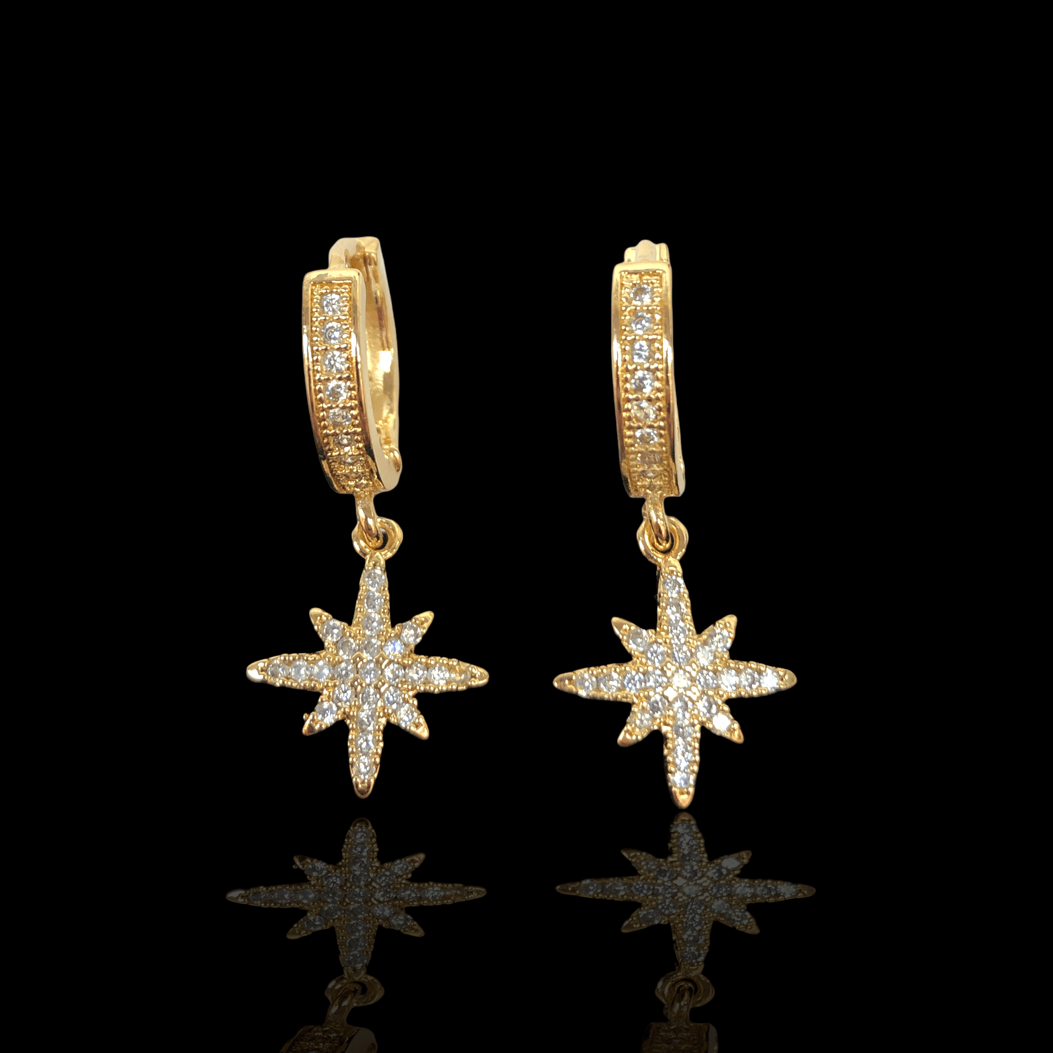 OLE 0231 -18K Gold Filled Oro Laminado EARRINGS, NEW - KUANIA