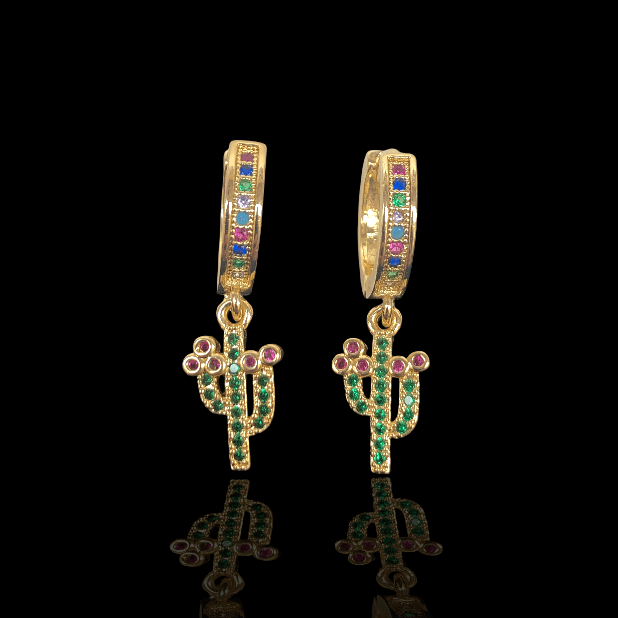 OLE 0234 -18K Gold Filled Oro Laminado EARRINGS, NEW - KUANIA