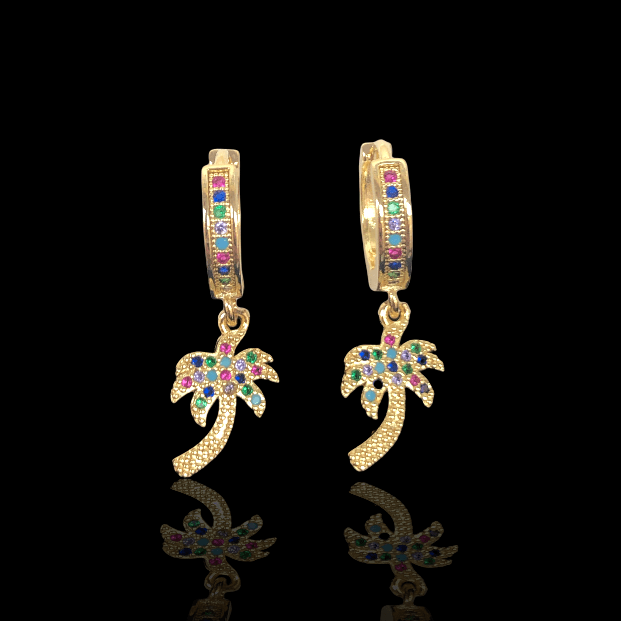 OLE 0235 -18K Gold Filled Oro Laminado EARRINGS, NEW - KUANIA