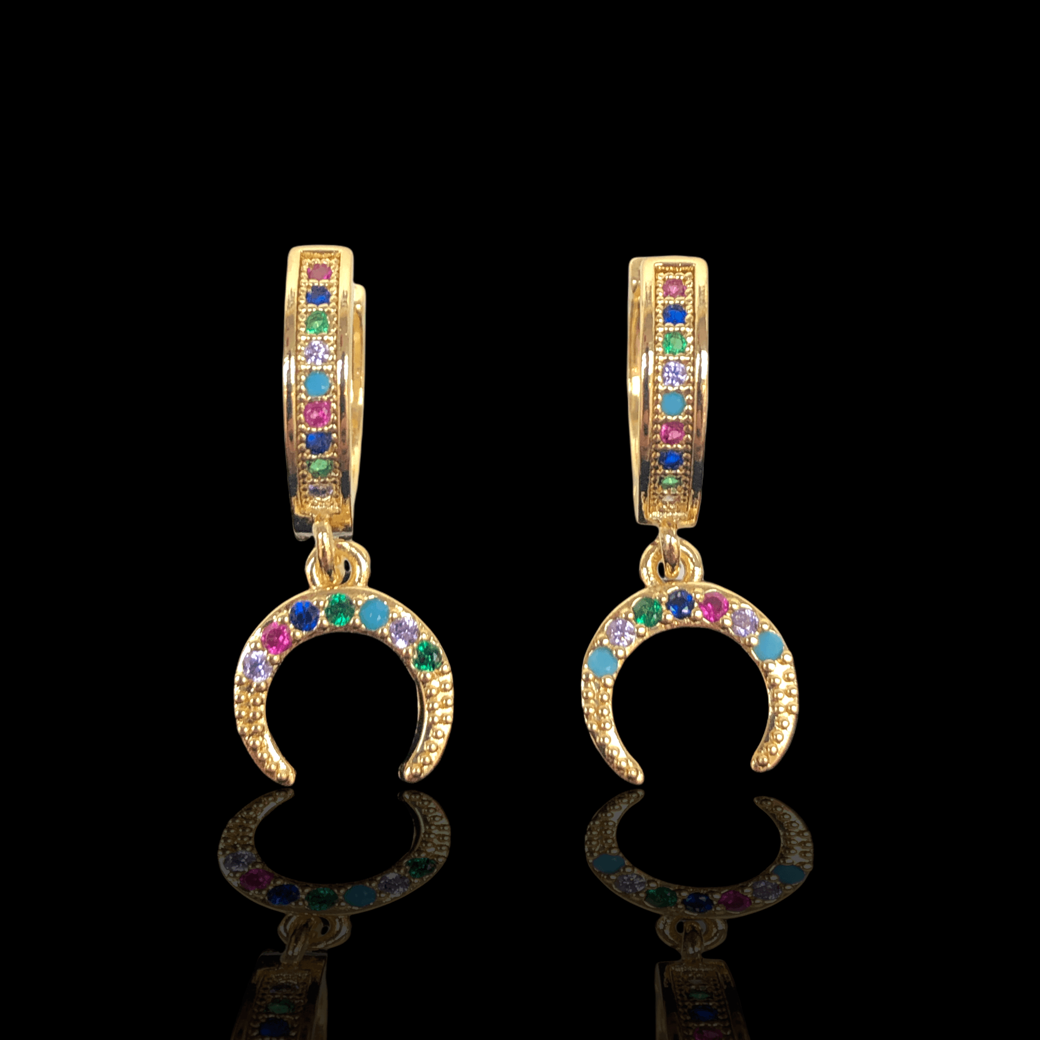 OLE 0237 -18K Gold Filled Oro Laminado EARRINGS, NEW - KUANIA