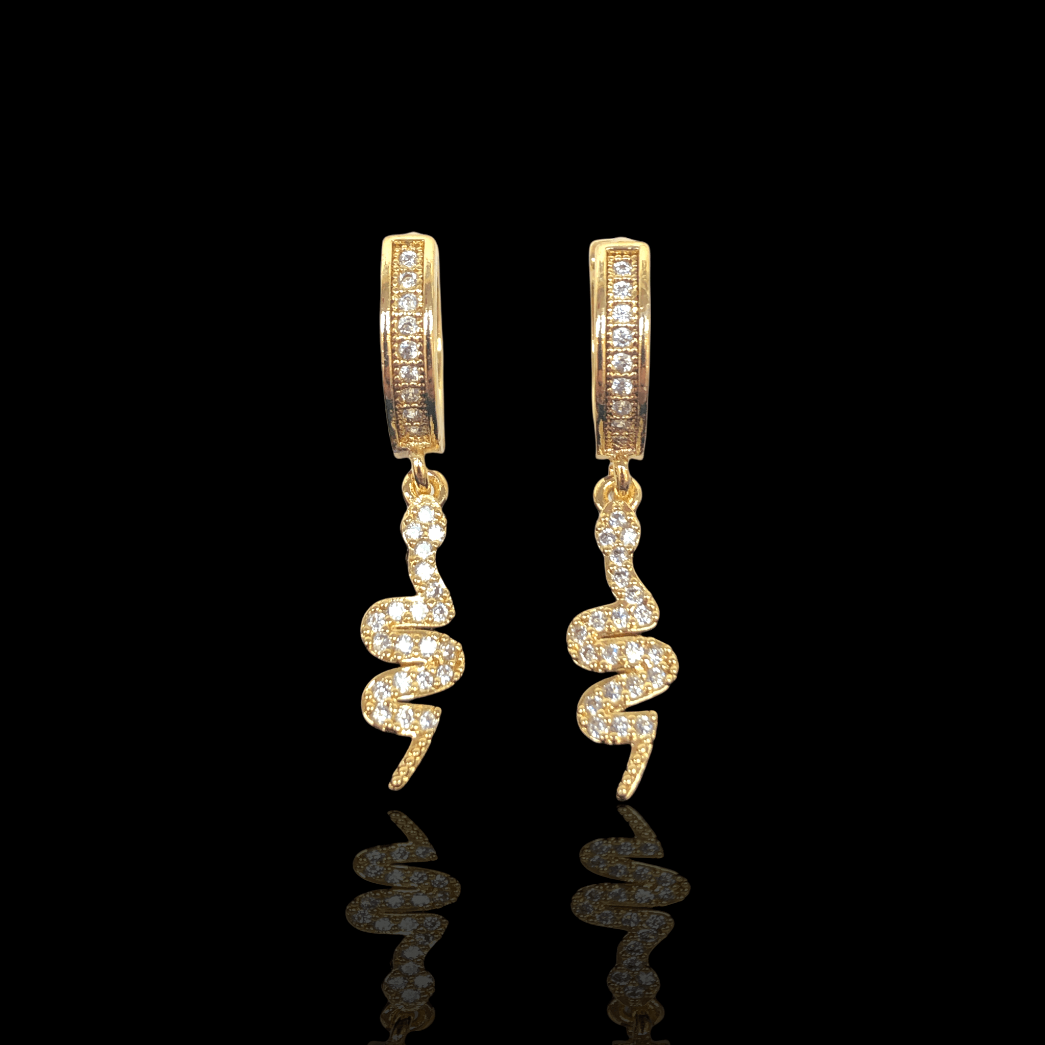 OLE 0238 -18K Gold Filled Oro Laminado EARRINGS, NEW - KUANIA