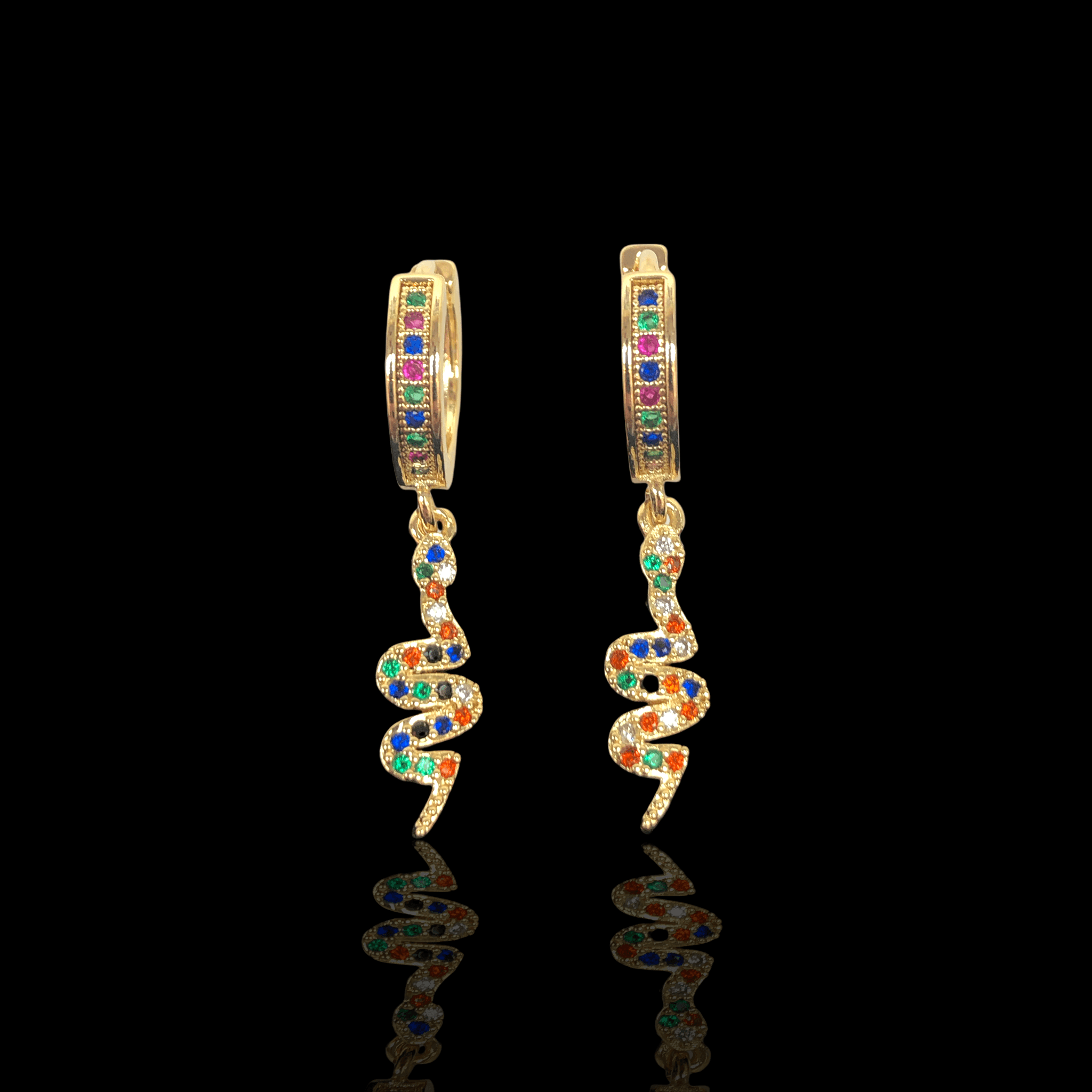 OLE 0238 -18K Gold Filled Oro Laminado EARRINGS, NEW - KUANIA