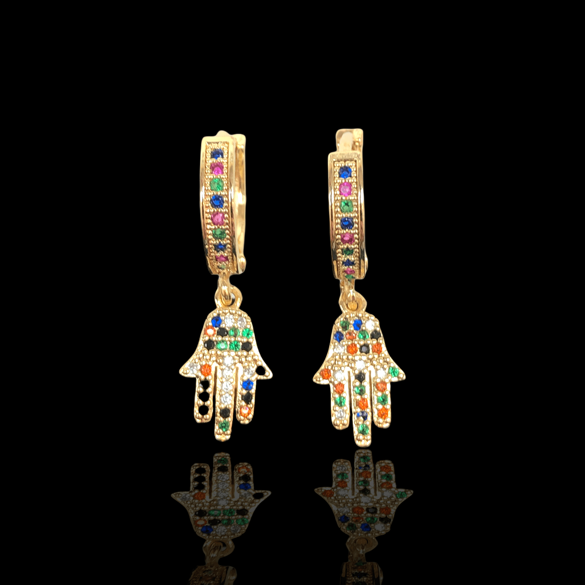 OLE 0241 -18K Gold Filled Oro Laminado EARRINGS, NEW - KUANIA