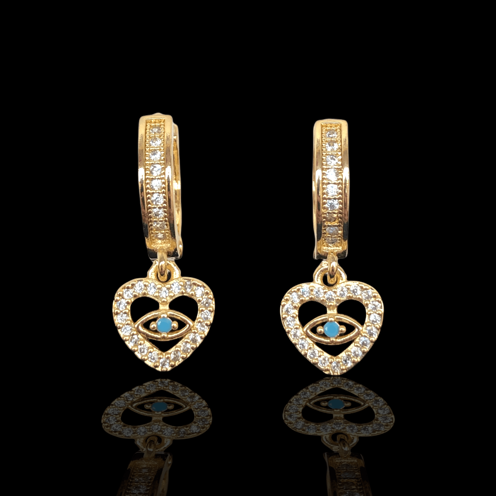 OLE 0242 -18K Gold Filled Oro Laminado EARRINGS, NEW - KUANIA