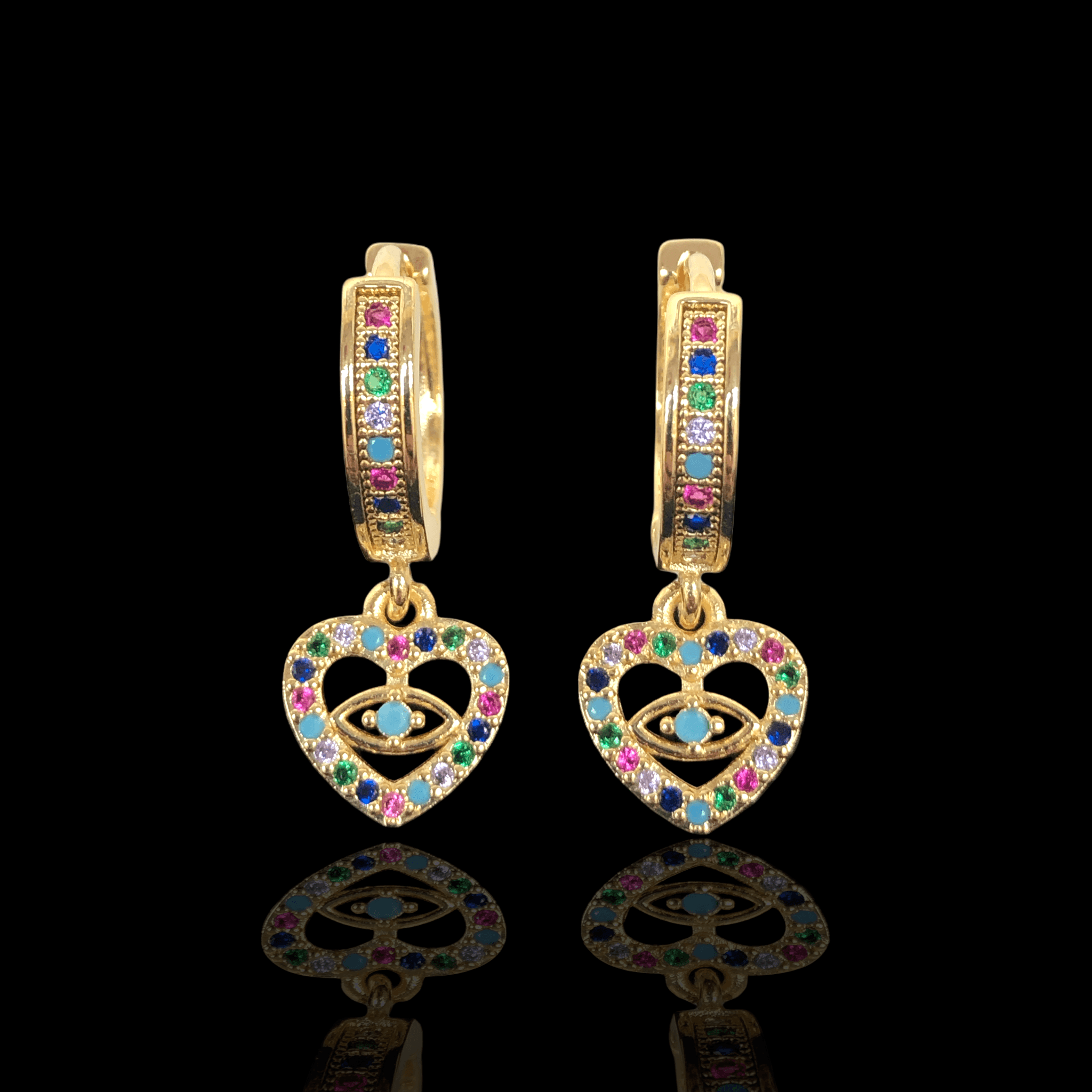 OLE 0242 -18K Gold Filled Oro Laminado EARRINGS, NEW - KUANIA