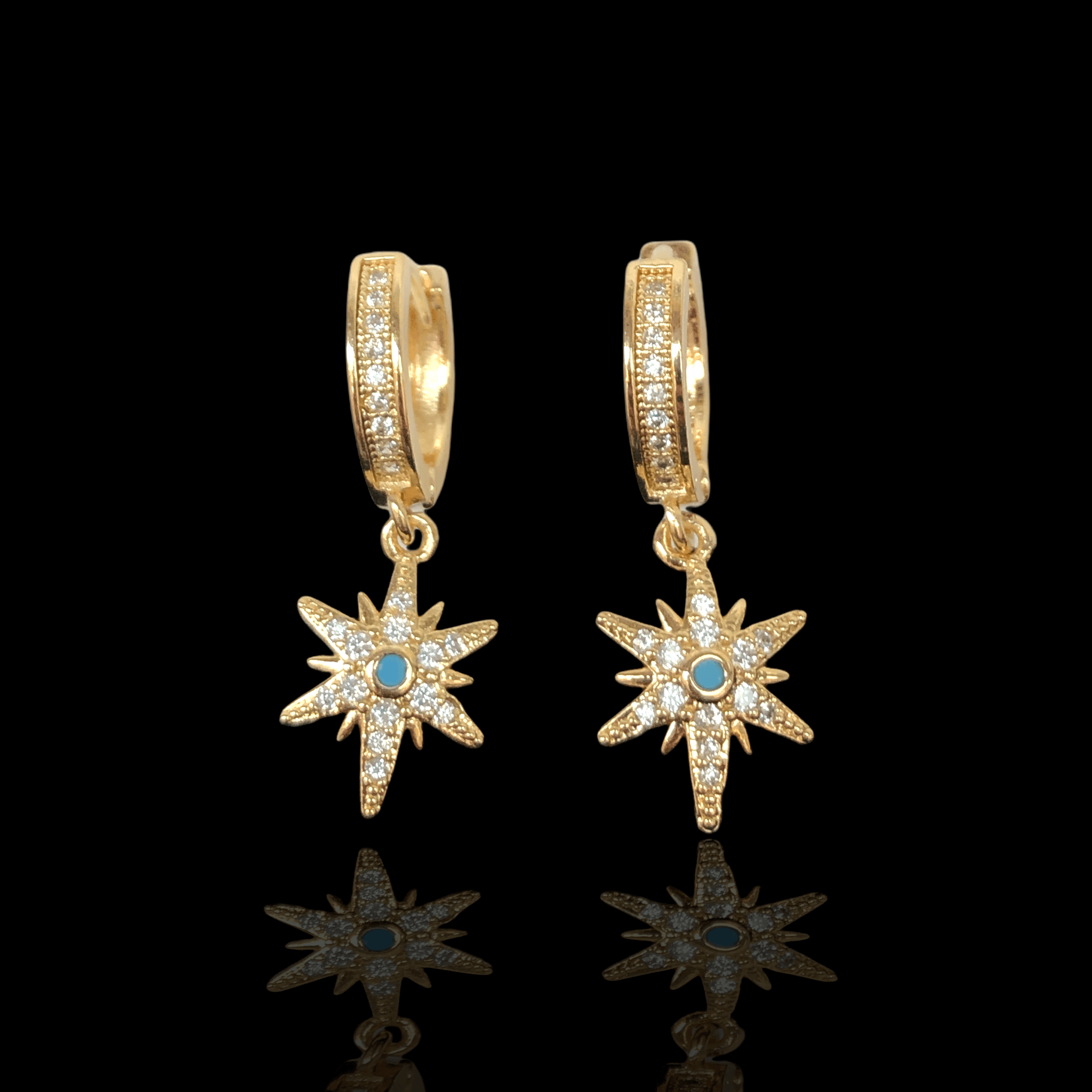 OLE 0243 -18K Gold Filled Oro Laminado EARRINGS, NEW - KUANIA