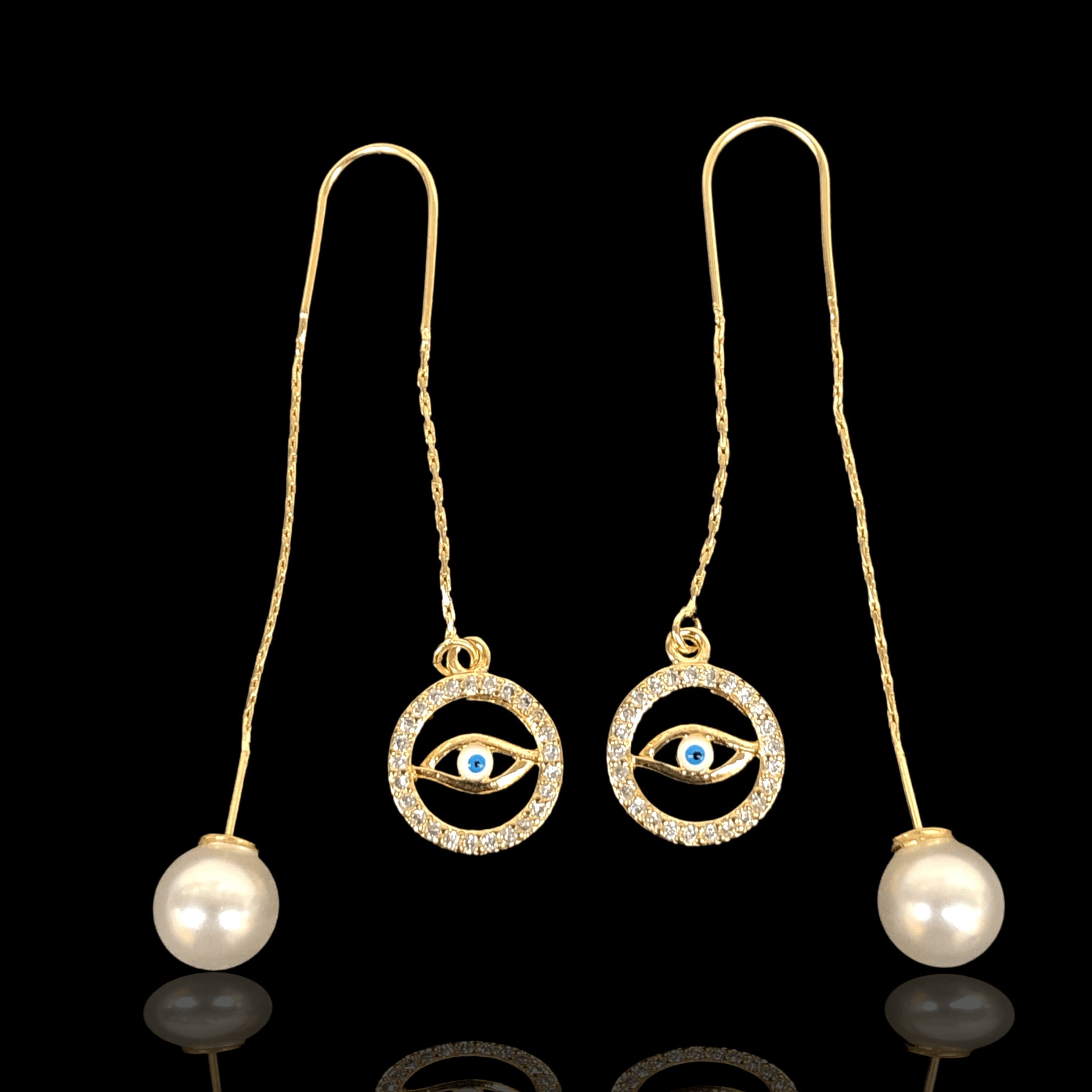 OLE 0244 -18K Gold Filled Oro Laminado EARRINGS, NEW - KUANIA