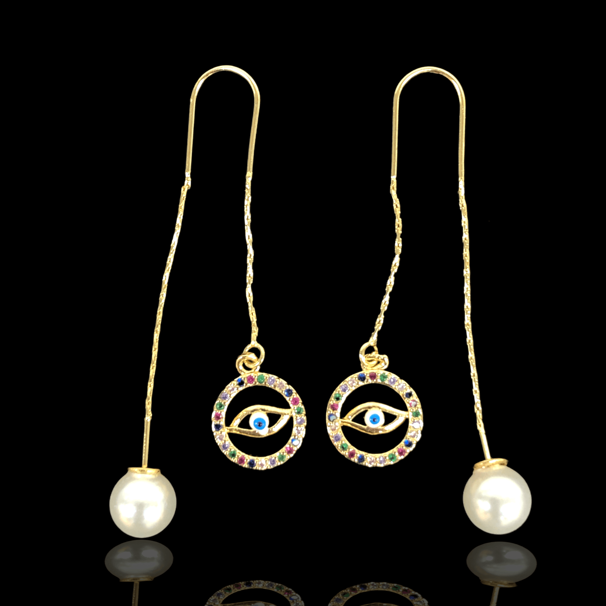 OLE 0244 -18K Gold Filled Oro Laminado EARRINGS, NEW - KUANIA