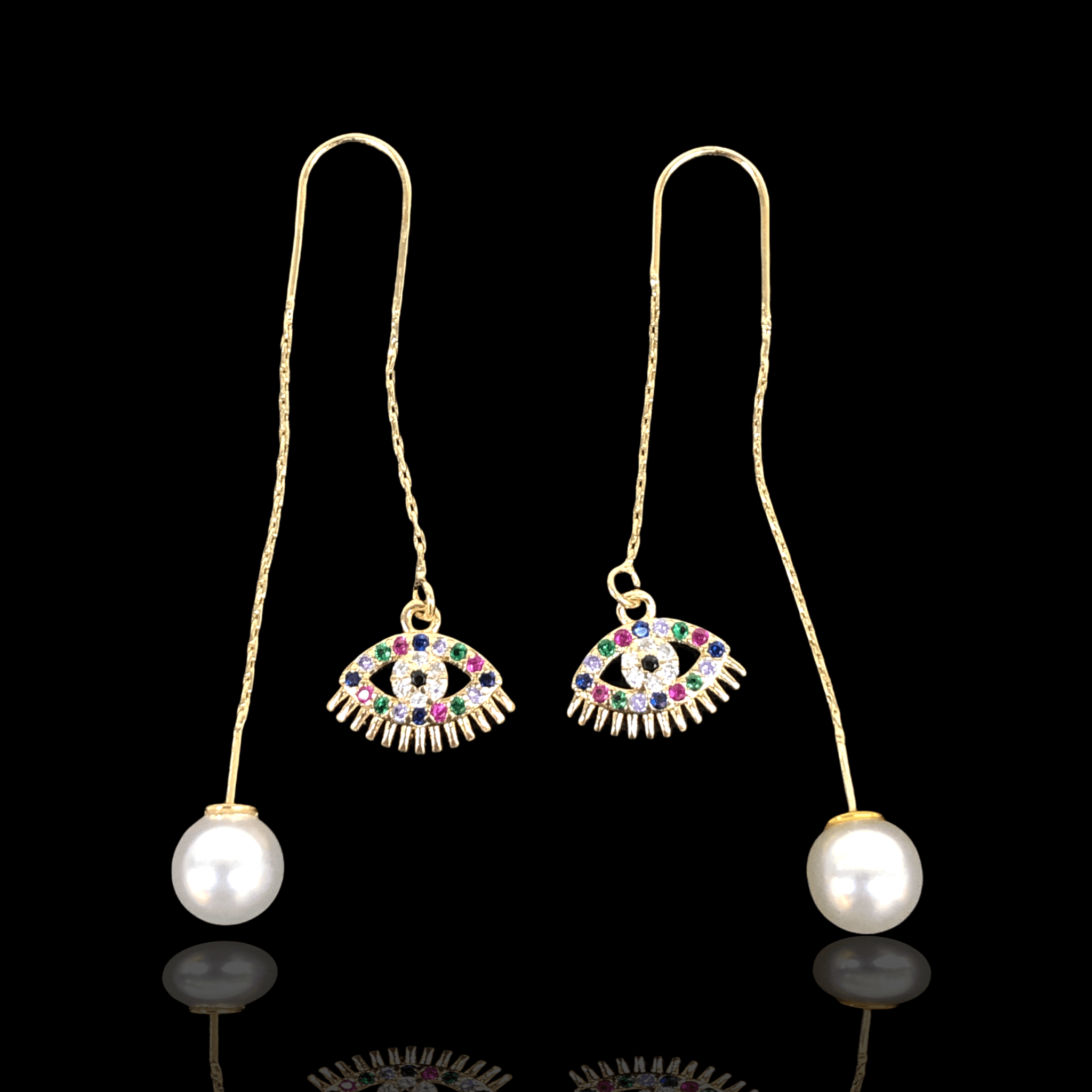 OLE 0245 -18K Gold Filled Oro Laminado EARRINGS, NEW - KUANIA