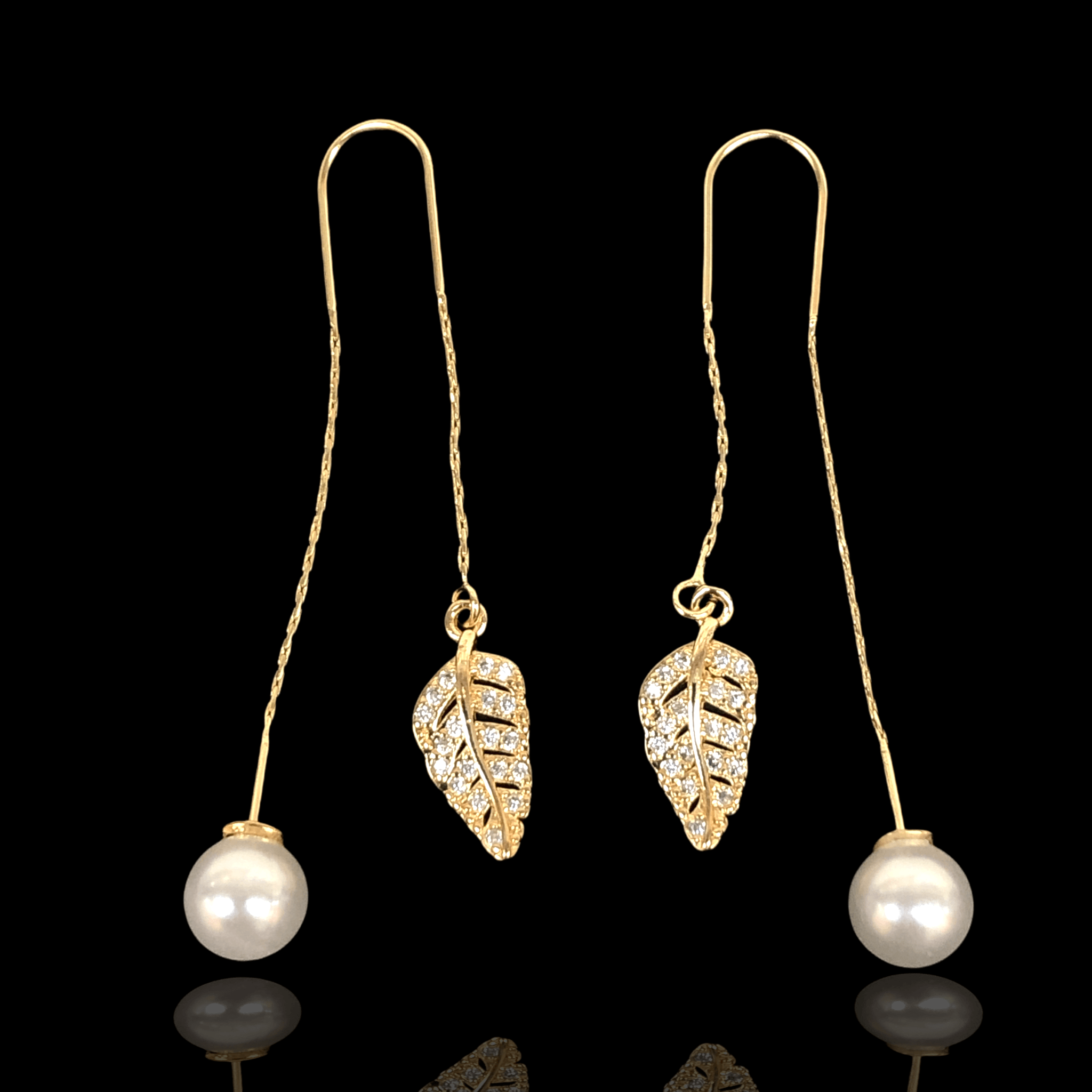 OLE 0246 -18K Gold Filled Oro Laminado EARRINGS, NEW - KUANIA