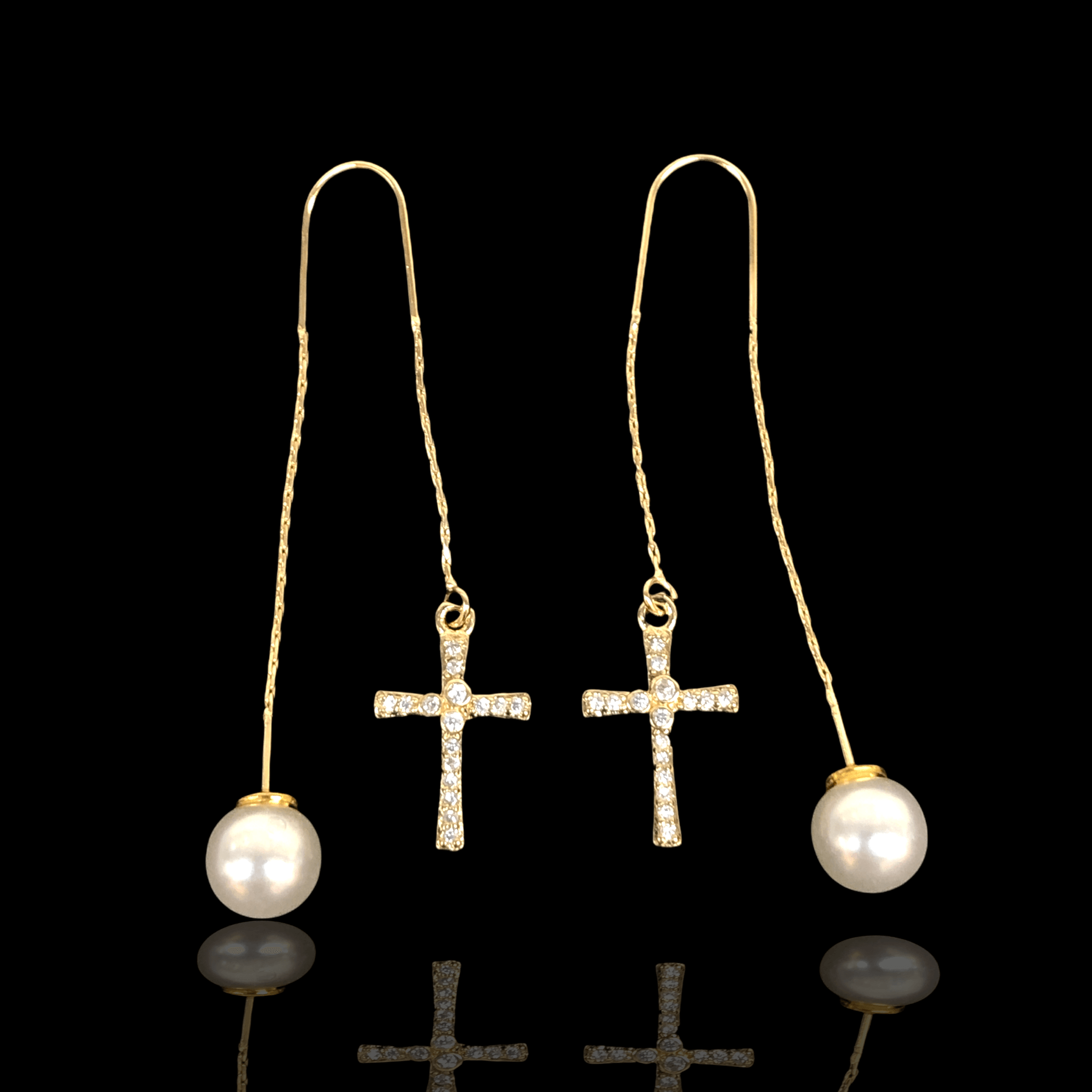 OLE 0247 -18K Gold Filled Oro Laminado EARRINGS, NEW - KUANIA