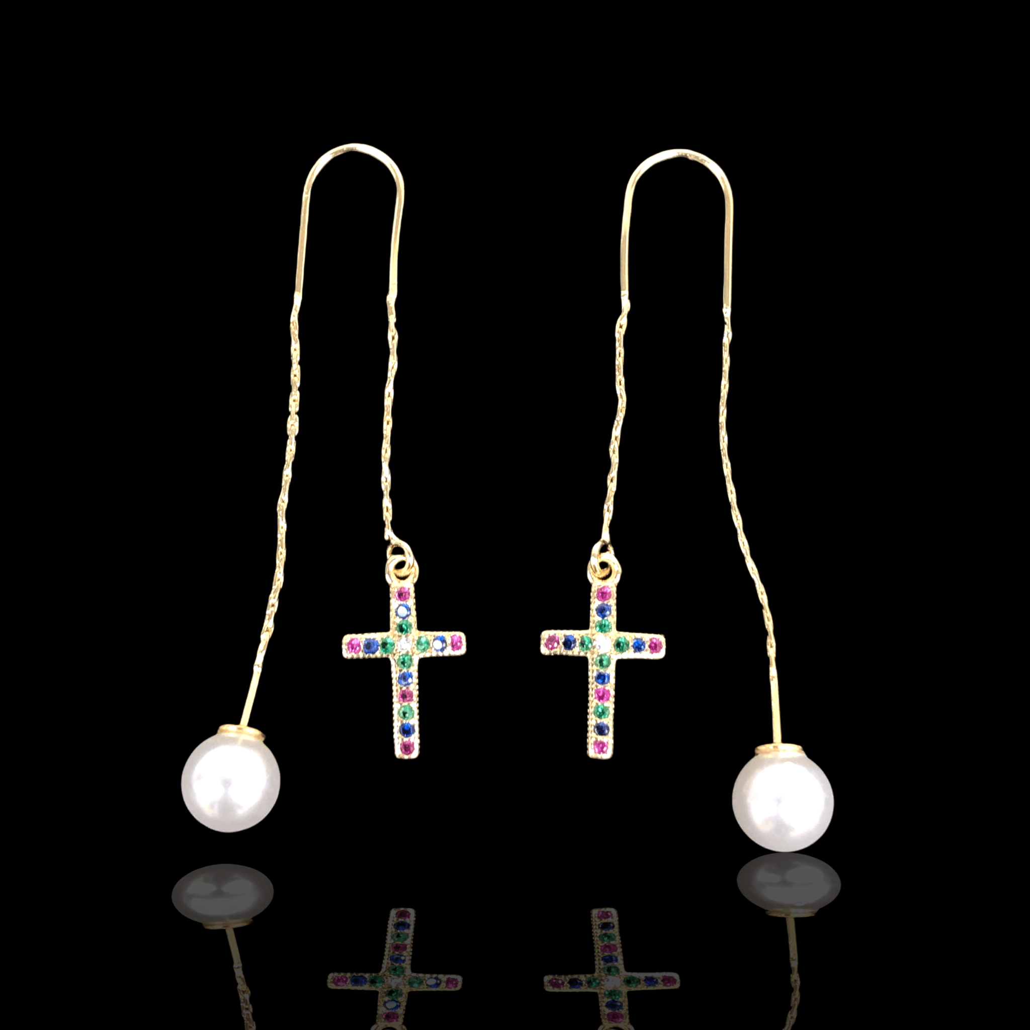 OLE 0250 -18K Gold Filled Oro Laminado EARRINGS - KUANIA