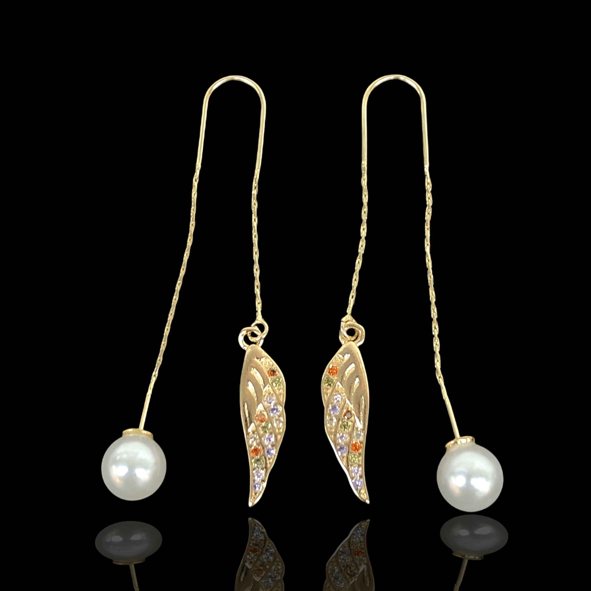 OLE 0255 -18K Gold Filled Oro Laminado EARRINGS - KUANIA