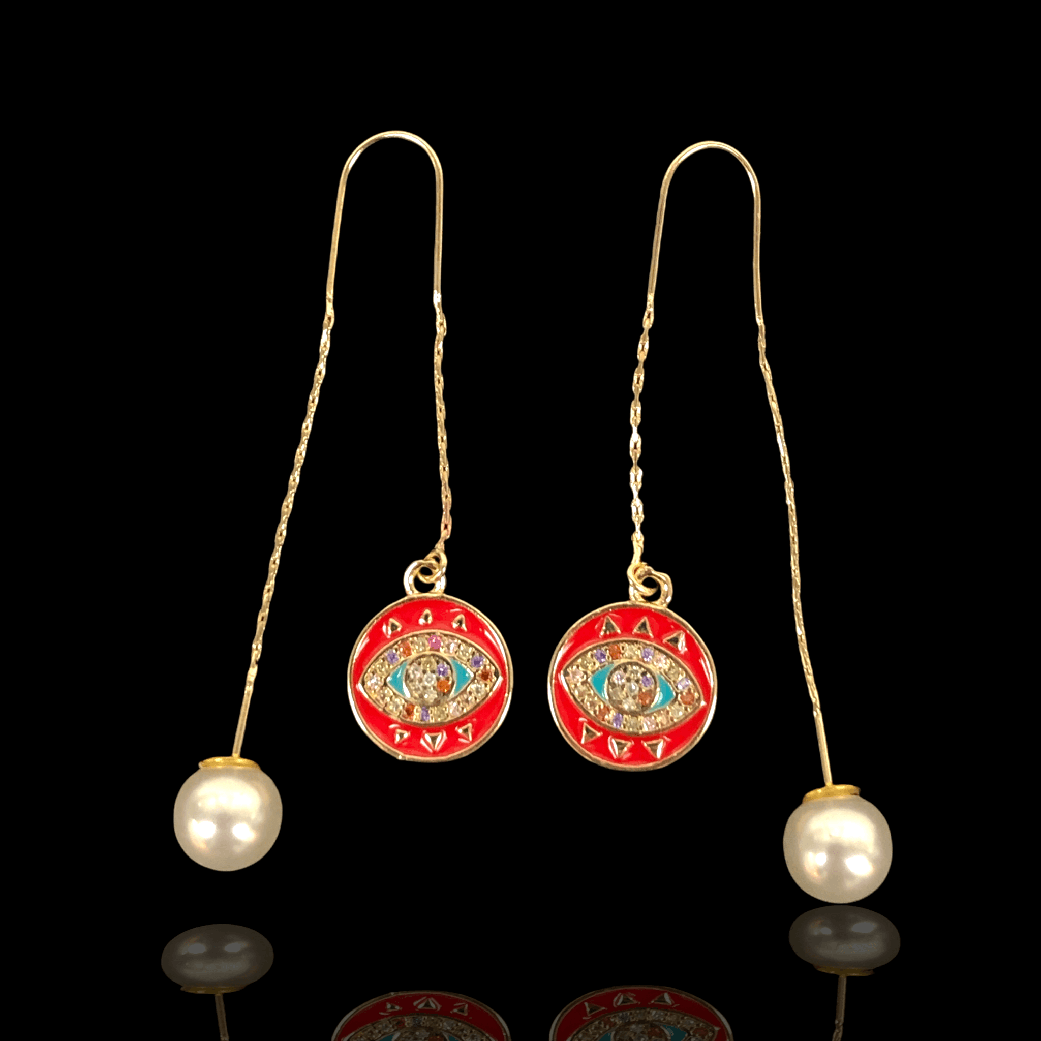 OLE 0256 -18K Gold Filled Oro Laminado EARRINGS - KUANIA