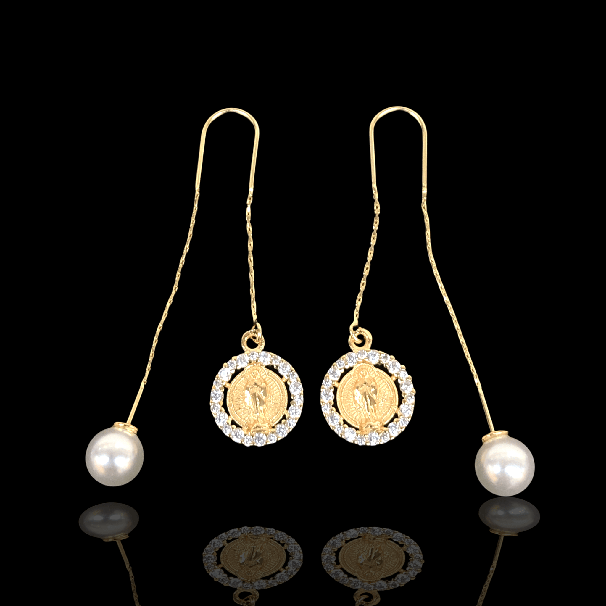 OLE 0257 -18K Gold Filled Oro Laminado EARRINGS - KUANIA