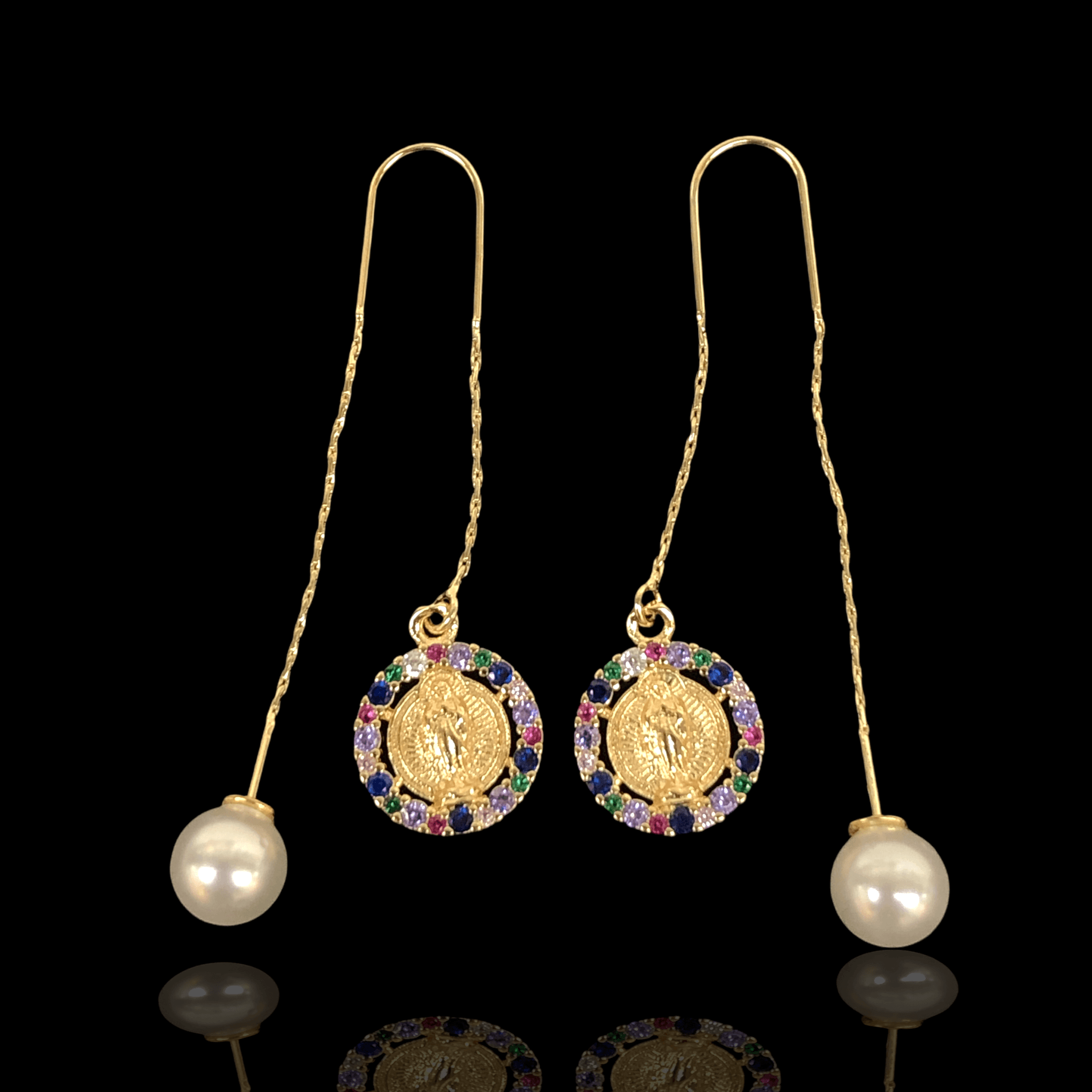 OLE 0257 -18K Gold Filled Oro Laminado EARRINGS - KUANIA