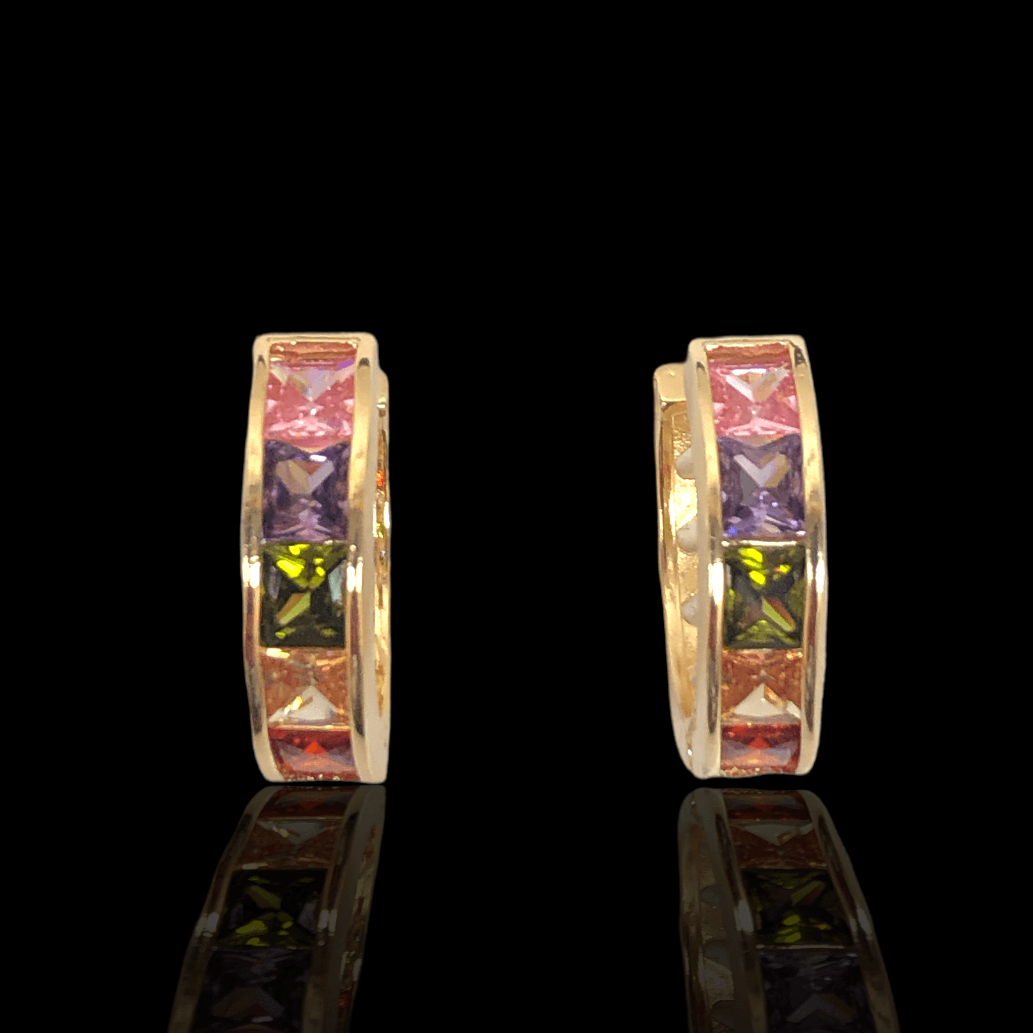 OLE 0259 -18K Gold Filled Oro Laminado EARRINGS, NEW - KUANIA