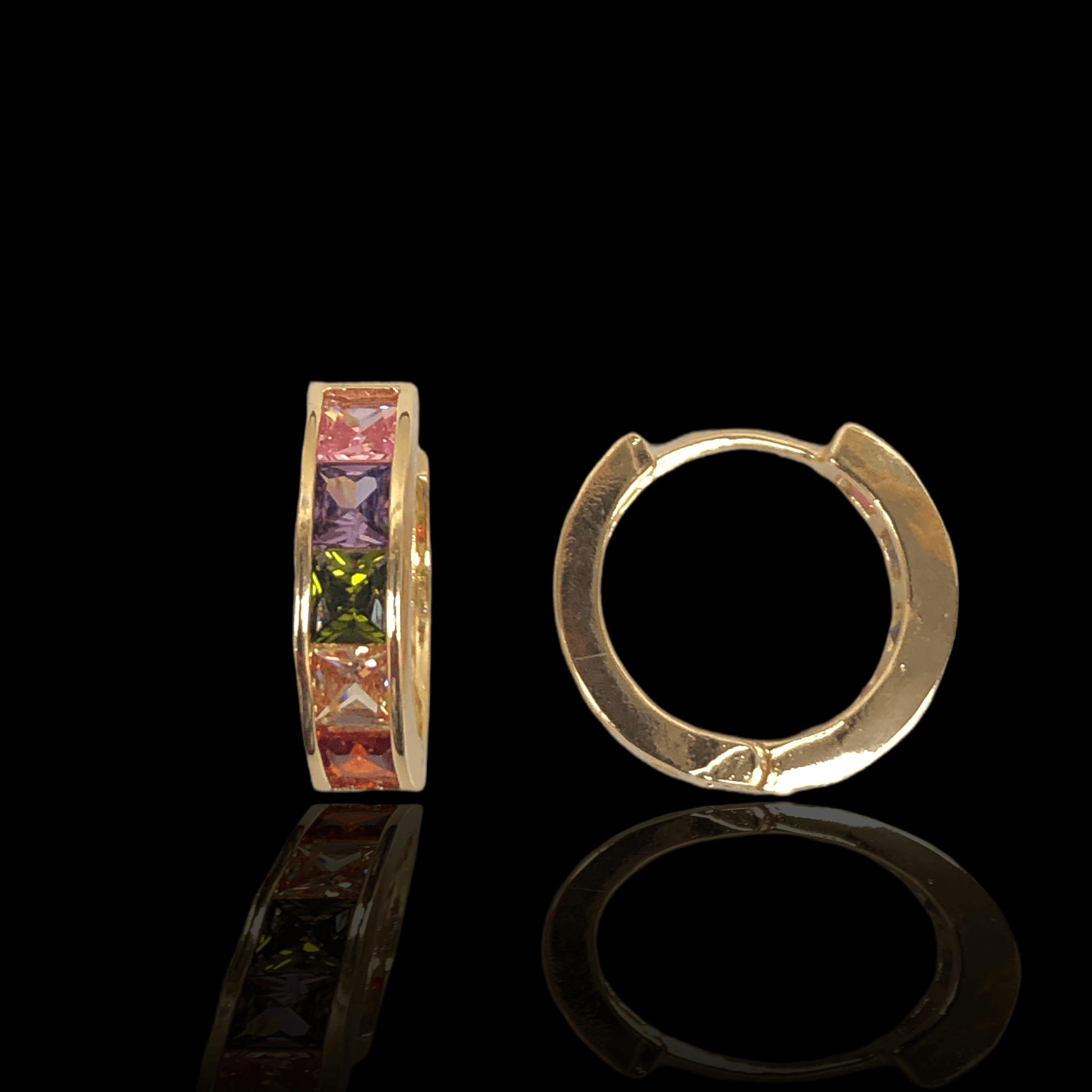 OLE 0259 -18K Gold Filled Oro Laminado EARRINGS, NEW - KUANIA