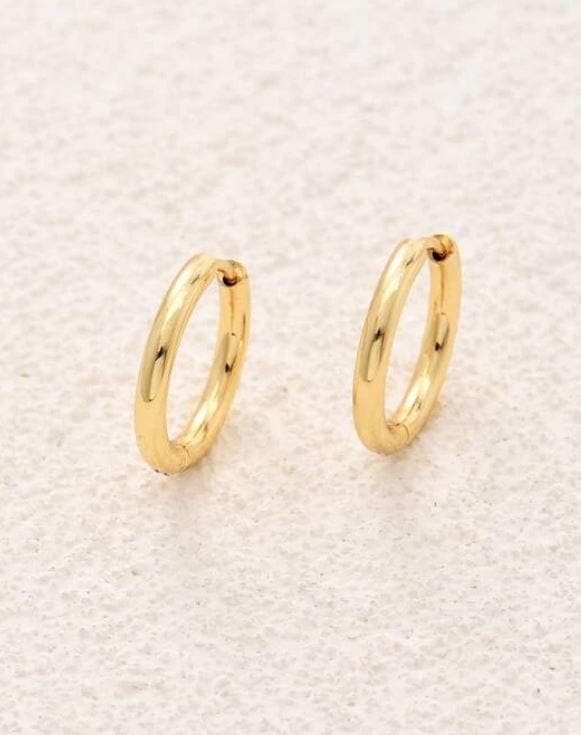 OLE 0261 -18K Gold Filled Oro Laminado EARRINGS, NEW - KUANIA