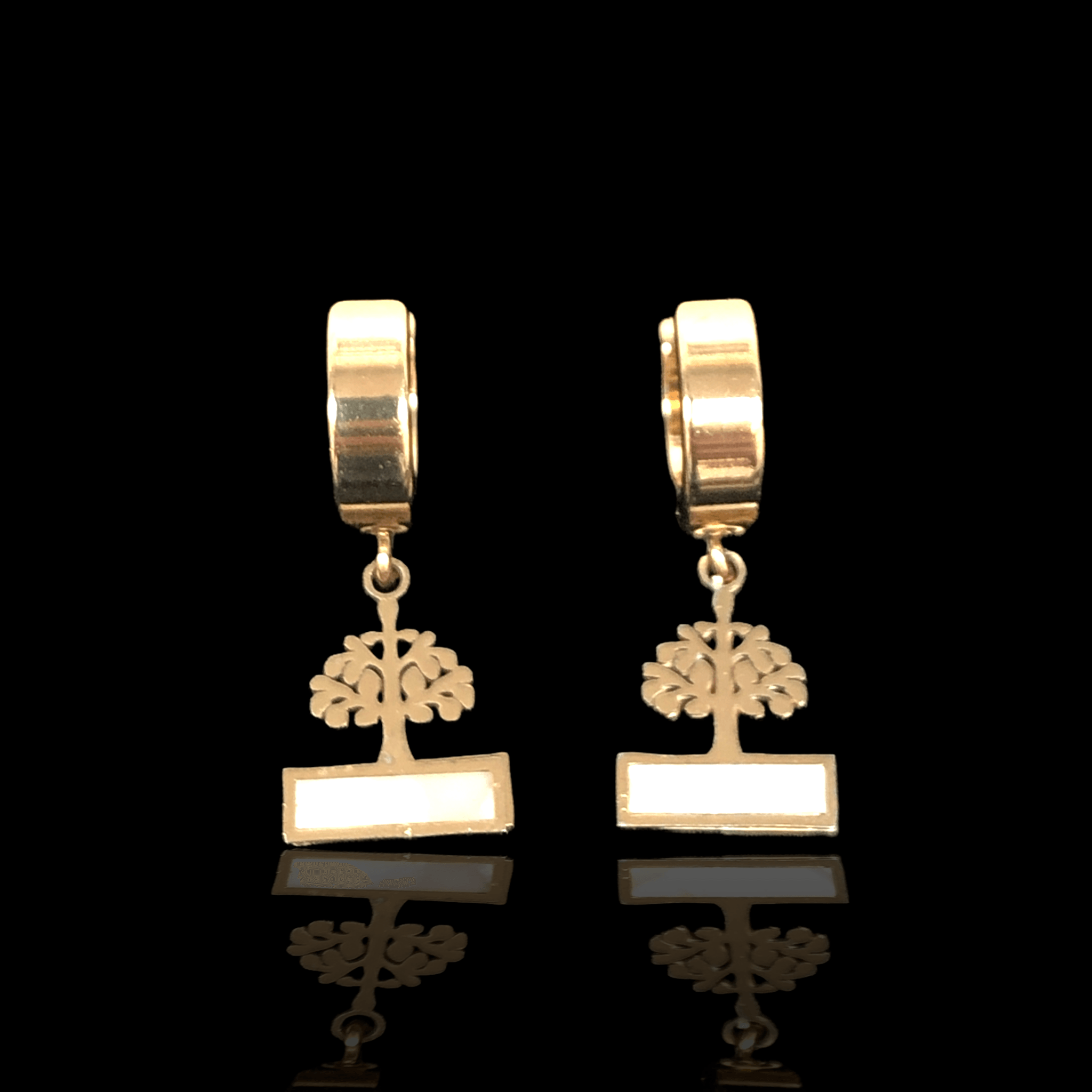 OLE 0262 -18K Gold Filled Oro Laminado EARRINGS, NEW - KUANIA