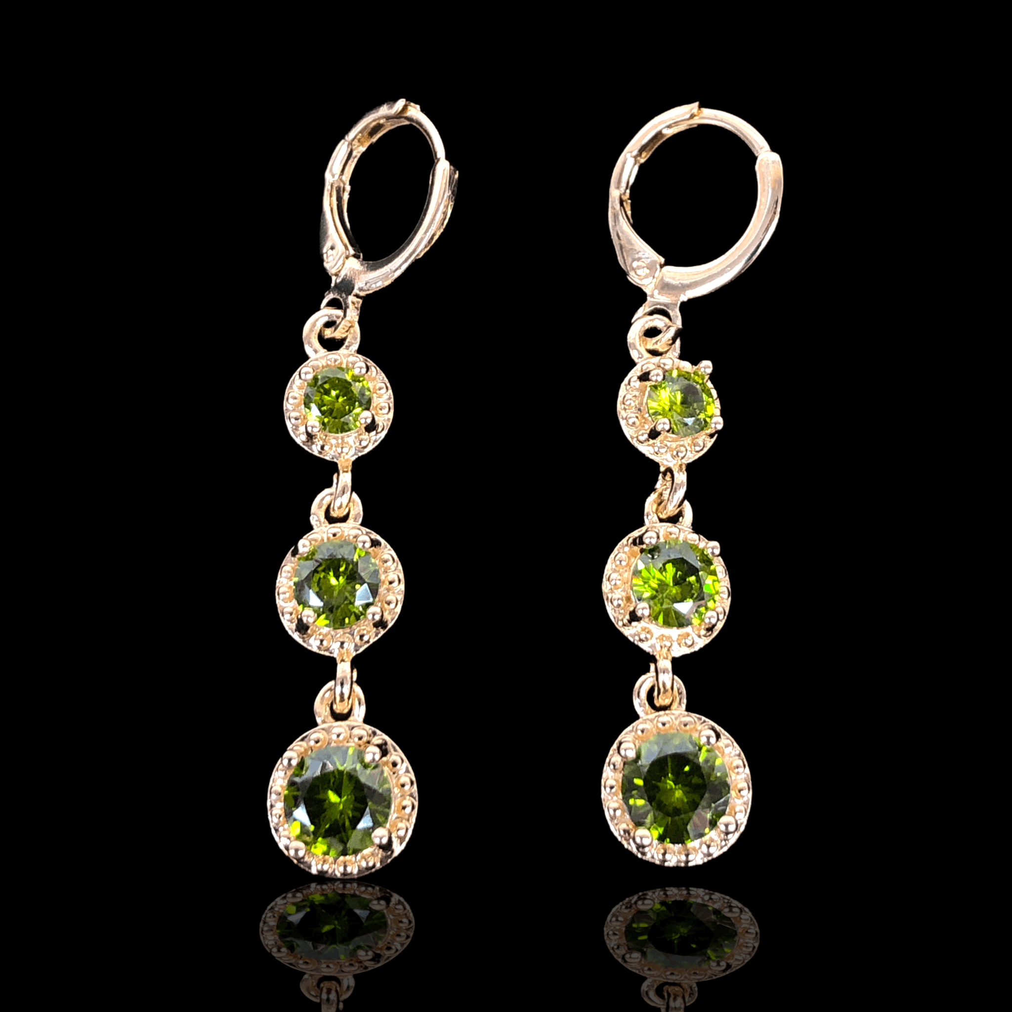 OLE 0284 -18K Gold Filled Oro Laminado EARRINGS, NEW - KUANIA