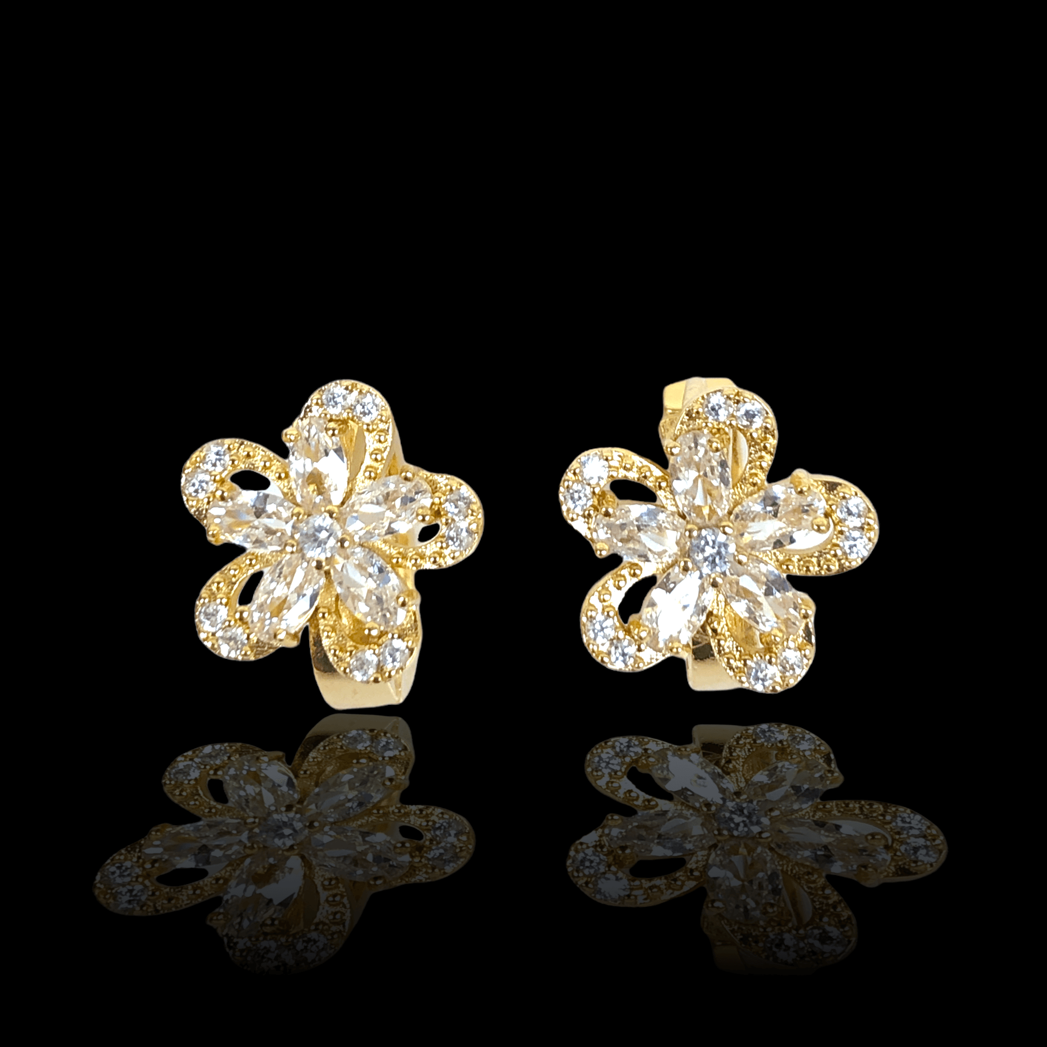 OLE 0285 -18K Gold Filled Oro Laminado EARRINGS, NEW - KUANIA