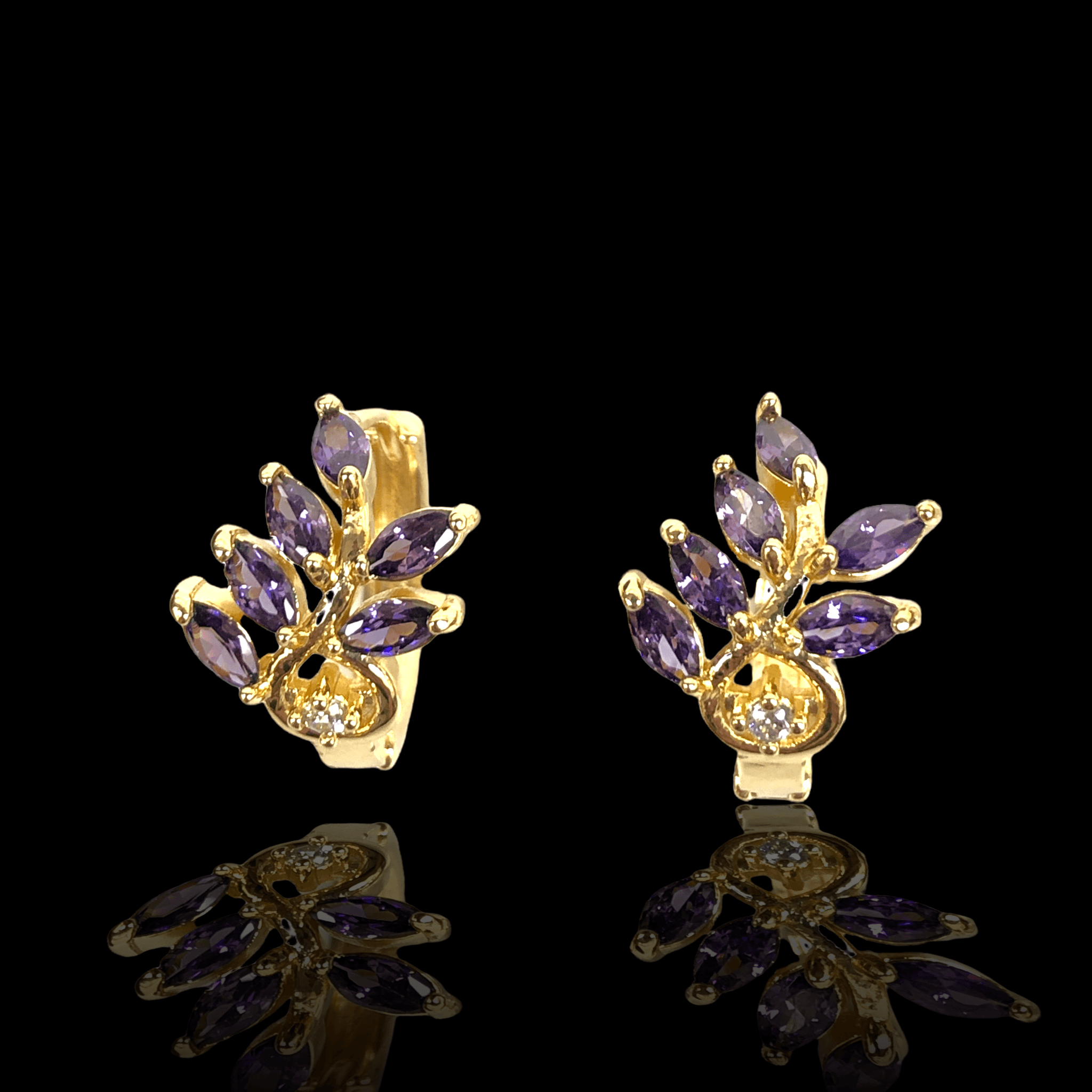 OLE 0286 -18K Gold Filled Oro Laminado EARRINGS, NEW - KUANIA